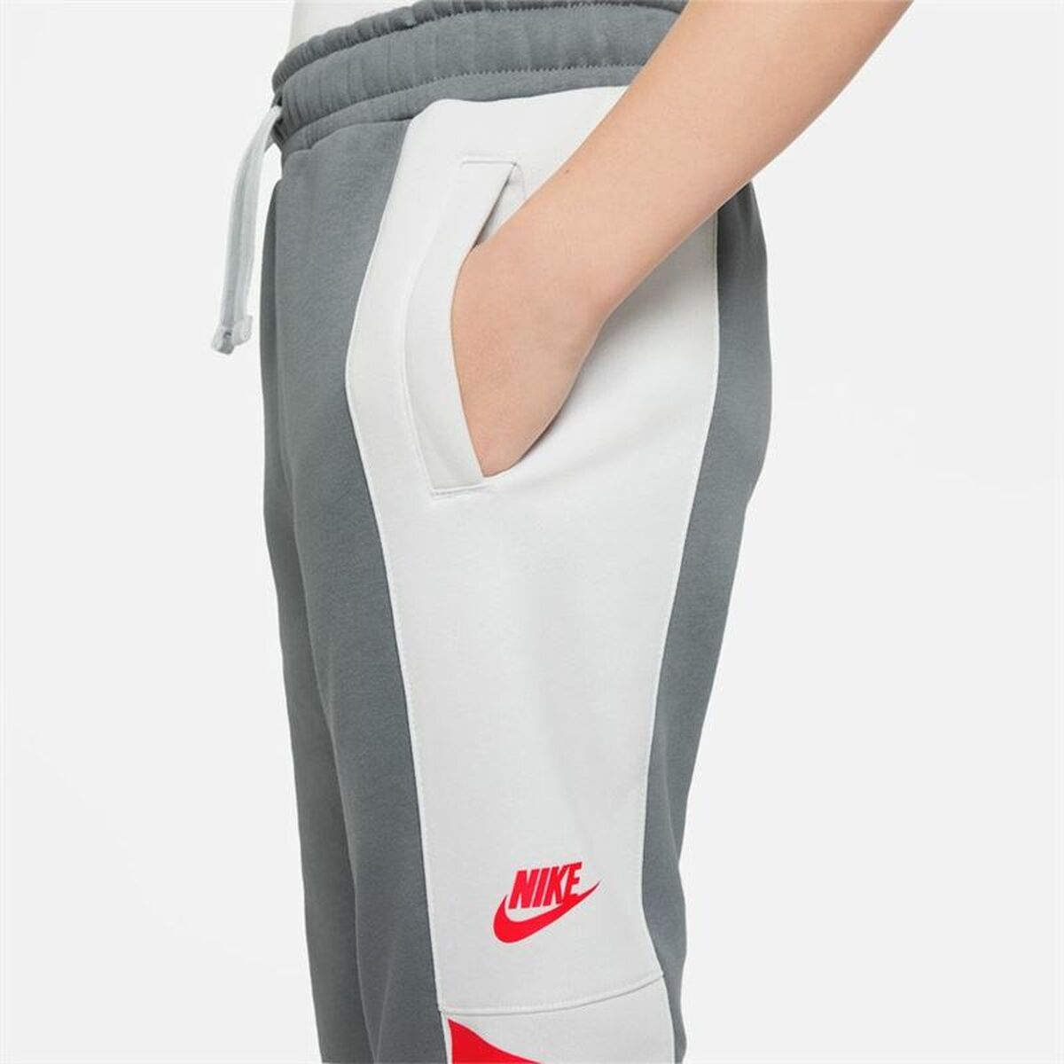 Αθλητικά Παντελόνια για Παιδιά Nike Sportswear Λευκό Σκούρο γκρίζο