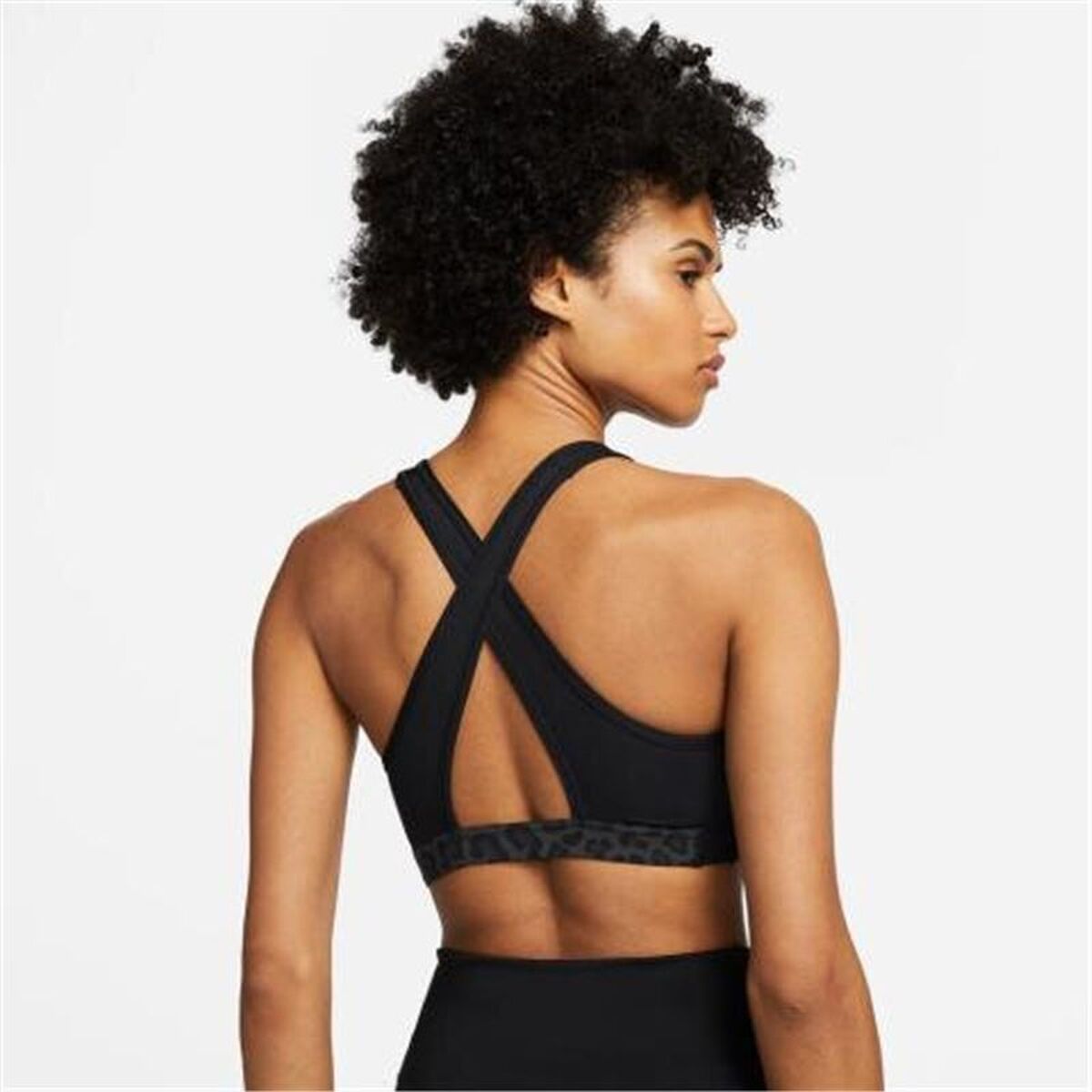 Αθλητικό σουτιέν Nike Dri-FIT Swoosh Μαύρο