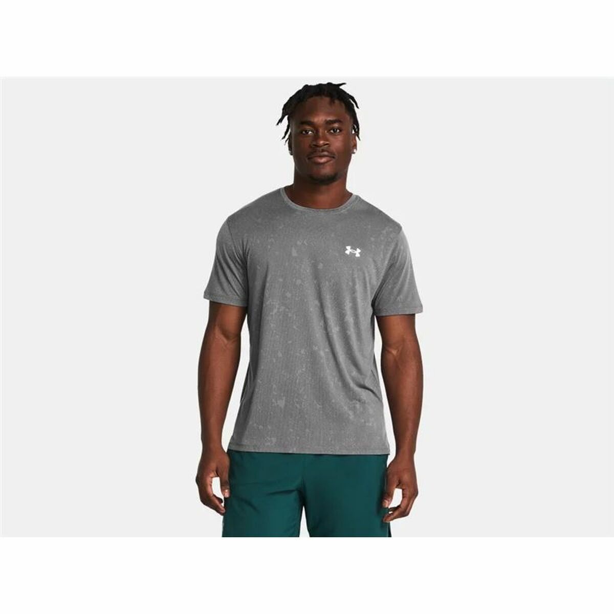 Ανδρική Μπλούζα με Κοντό Μανίκι Under Armor Launch Splatter Γκρι