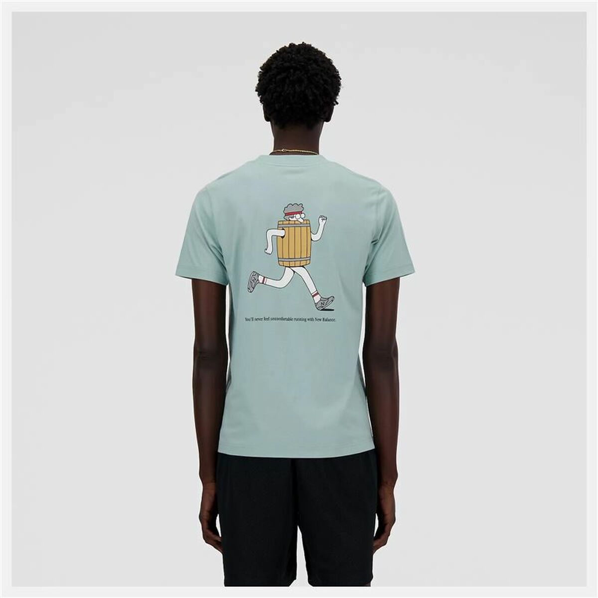 Ανδρική Μπλούζα με Κοντό Μανίκι New Balance Sport Essentials Barrel Ανοιχτό Μπλε