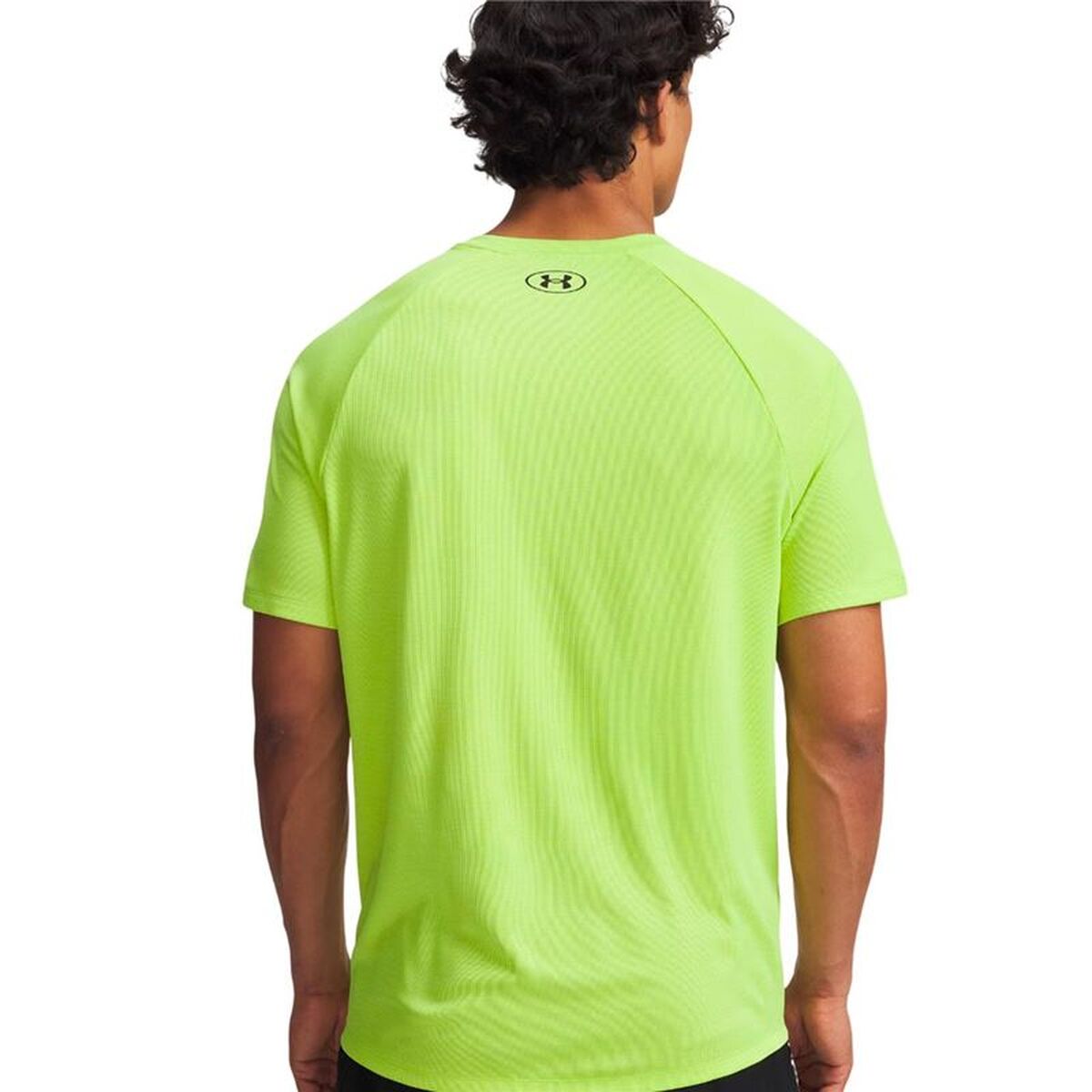 Ανδρική Μπλούζα με Κοντό Μανίκι Under Armor Tech Textured Πράσινο λιμόνι