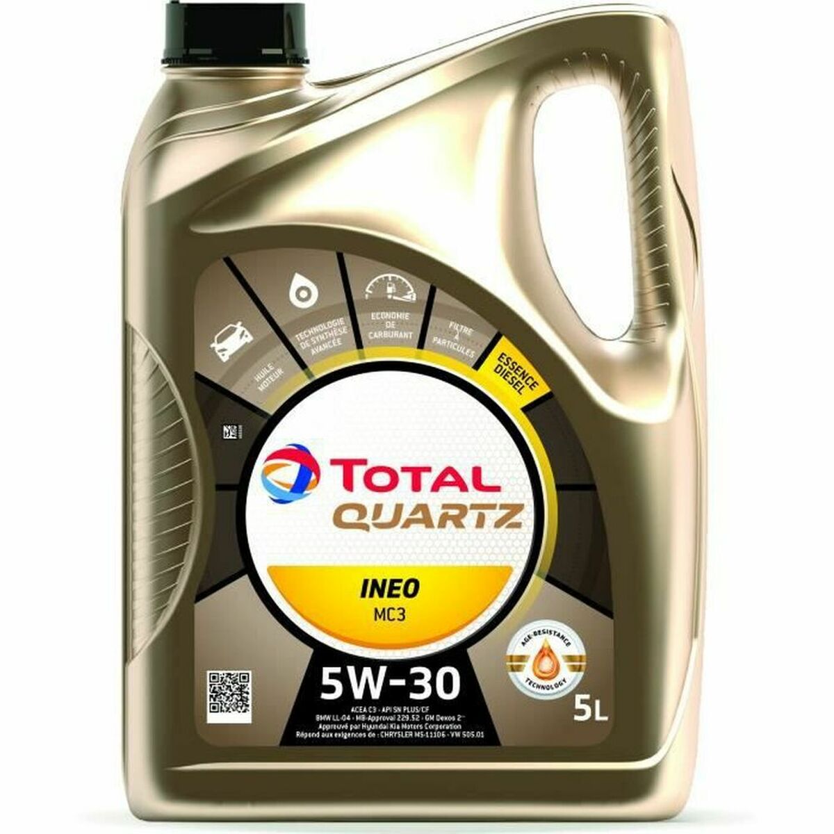 Λάδι Κινητήρα Αυτοκινήτου Total QUARTZ INEO MC3 5 L 5W30