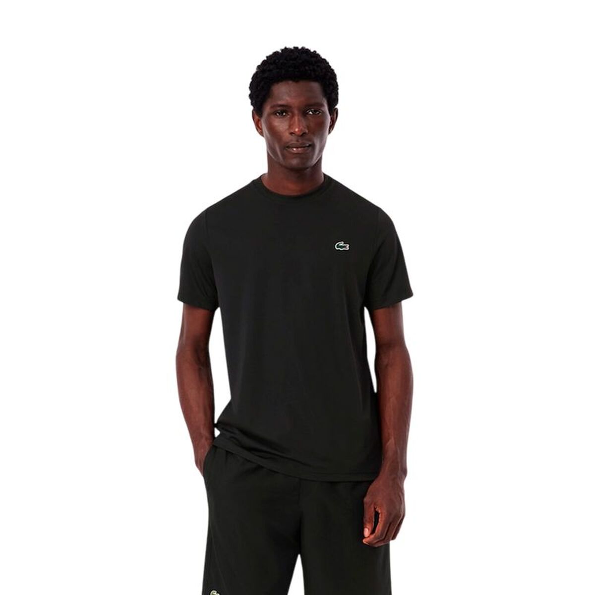 Ανδρική Μπλούζα με Κοντό Μανίκι Lacoste Core Performance Μαύρο