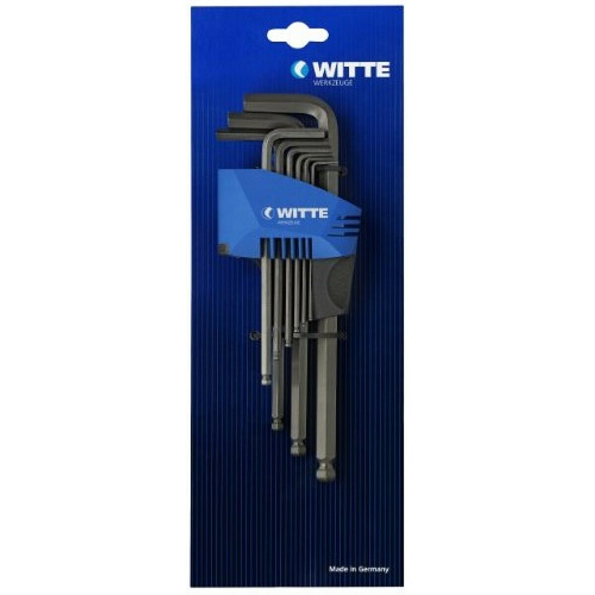 Σετ Κλειδιά Allen WITTE 1,5-2-2,5-3-4-5-6-8-10 mm Εξάγωνο Σετ Κλειδιά Allen 9 Τεμάχια