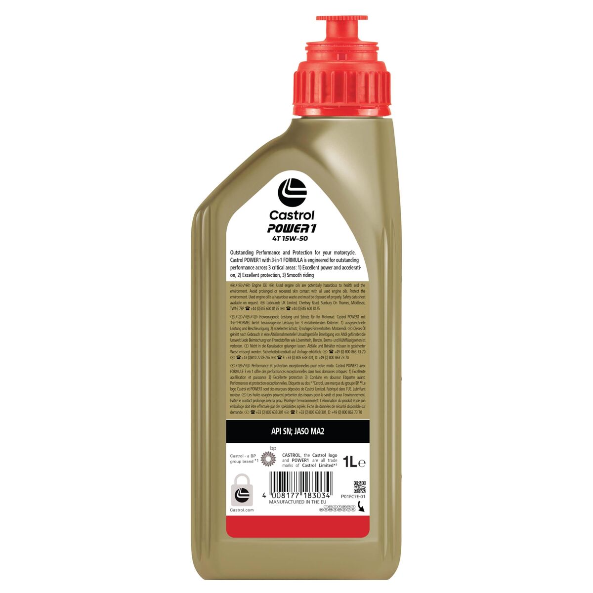 Λάδι Κινητήρα για Μοτοσικλέτα Castrol Power1 4T 15W50