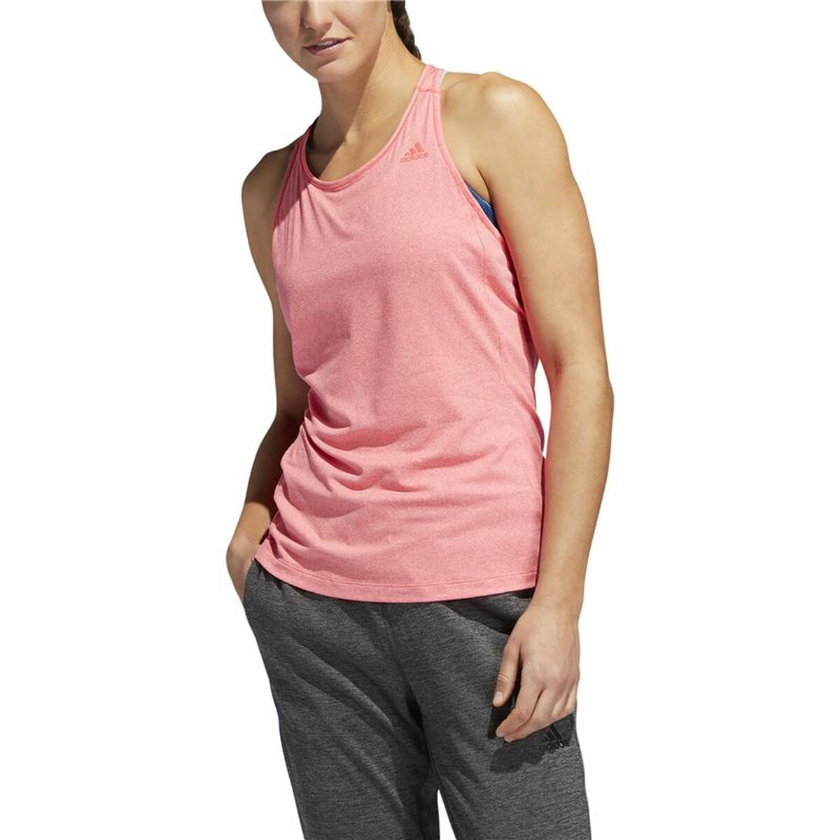Αμάνικο Γυναικείο Mπλουζάκι Adidas 3 Stripes Tank Ροζ