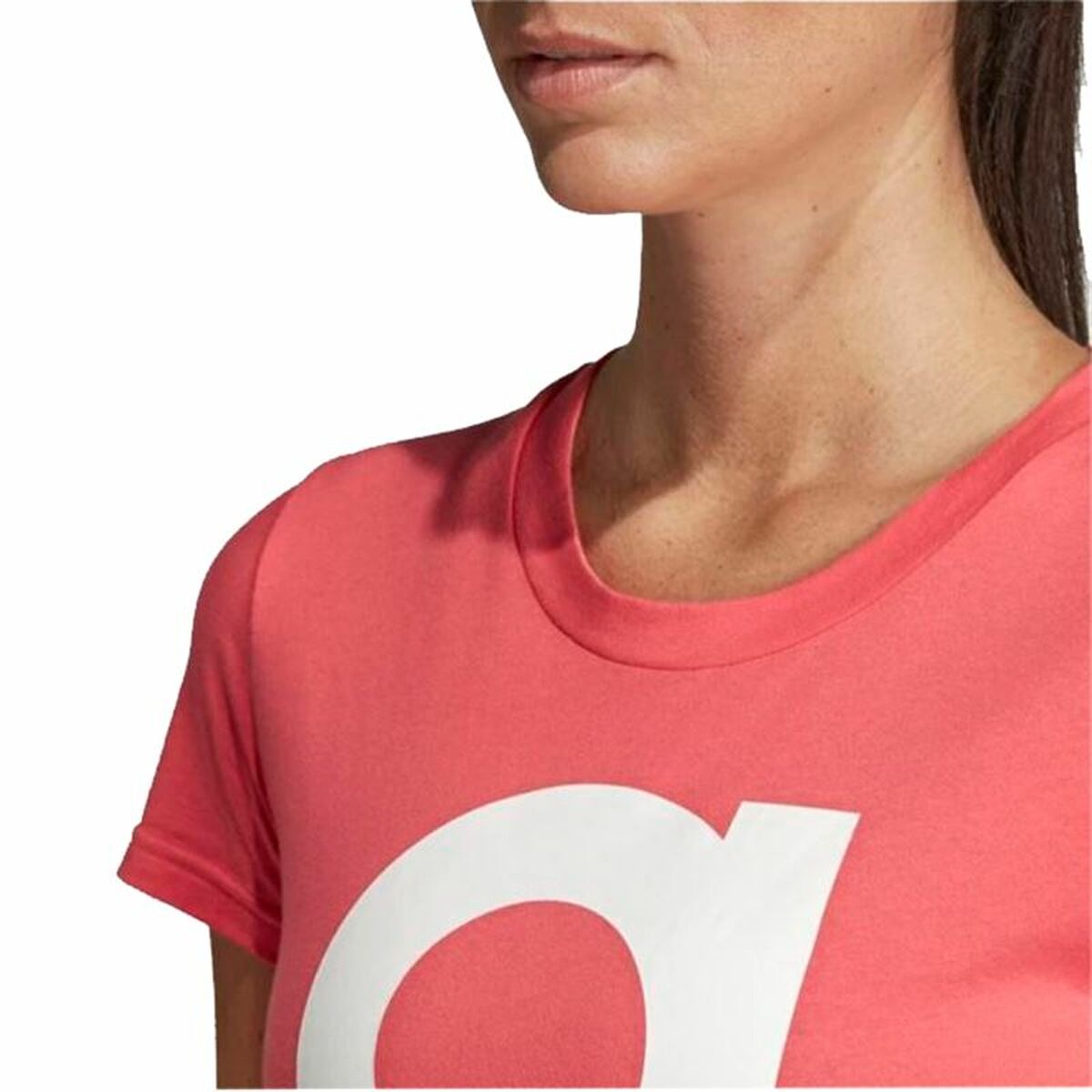 Γυναικεία Μπλούζα με Κοντό Μανίκι Adidas Essentials Ανοιχτό Ροζ