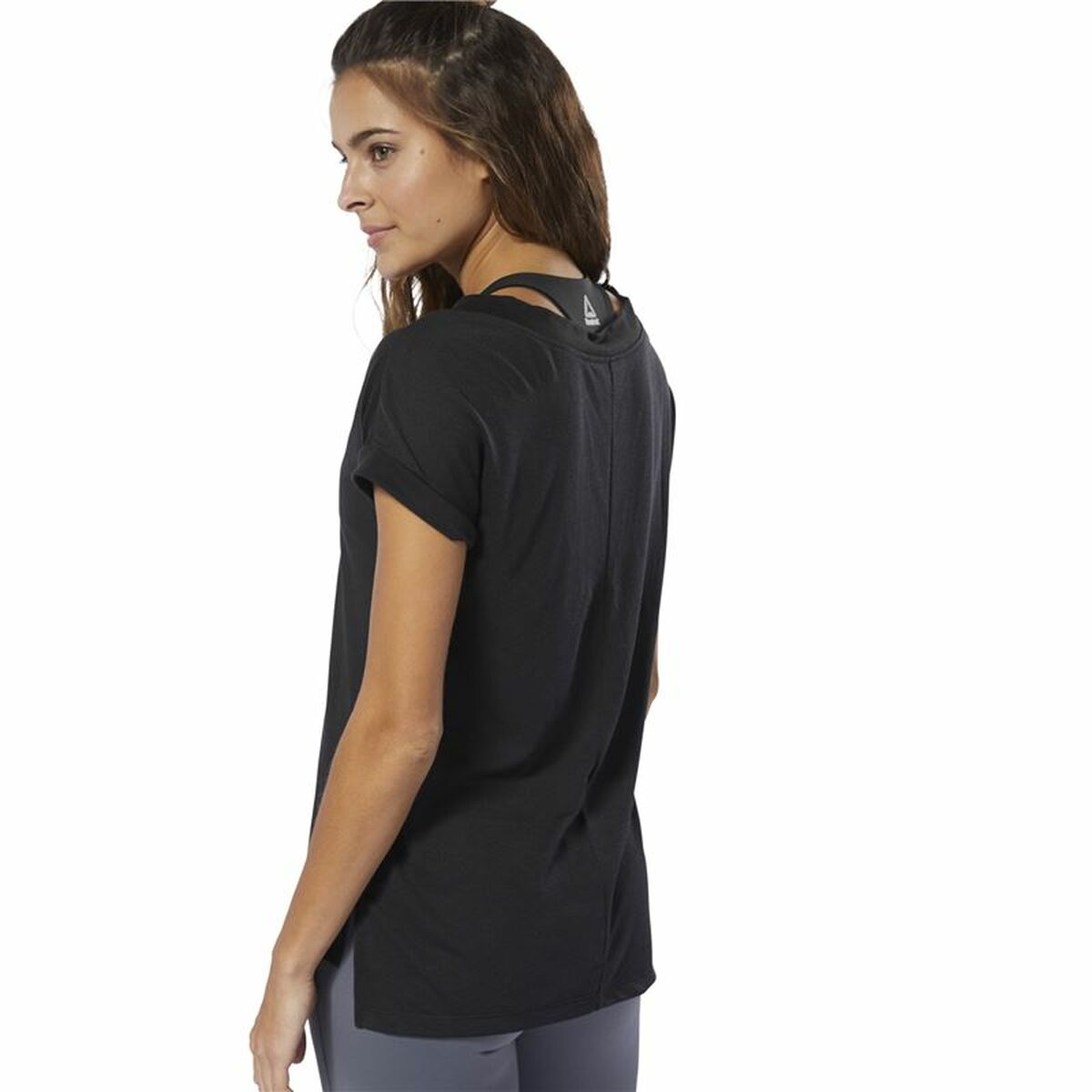 Γυναικεία Μπλούζα με Κοντό Μανίκι Reebok Wor Supremium Detail Μαύρο