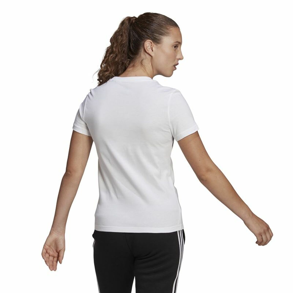 Γυναικεία Μπλούζα με Κοντό Μανίκι Adidas Λευκό