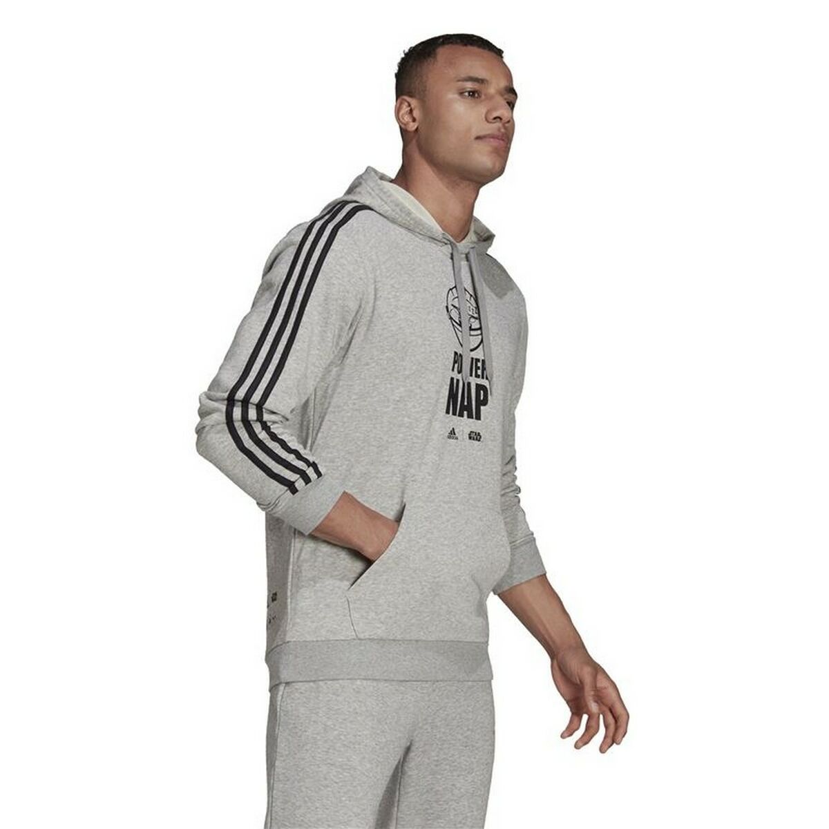 Ανδρικό Φούτερ με Κουκούλα Adidas X Star Wars: The Mandalorian Ανοιχτό Γκρι