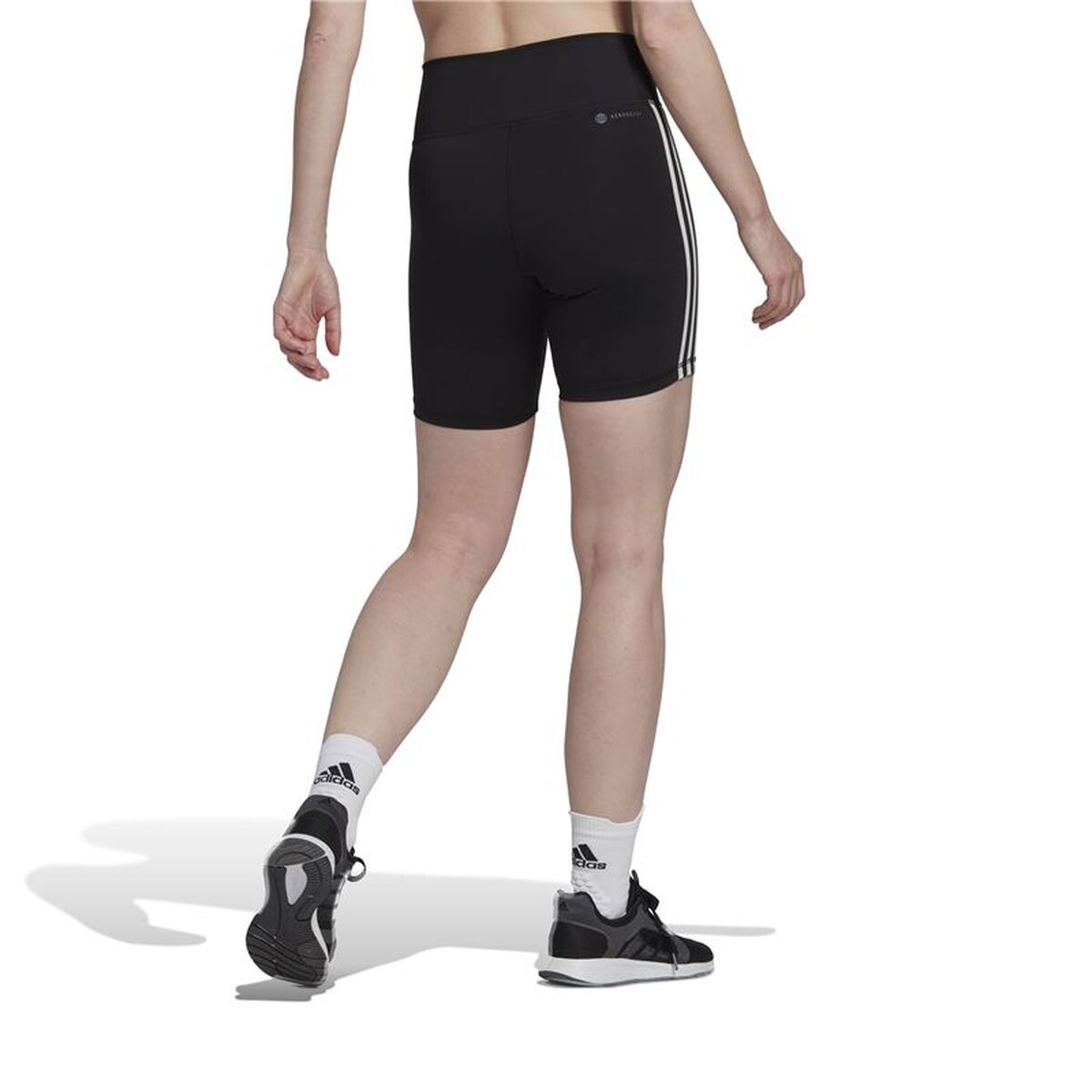 Γυναικεία Αθλητικά Σορτς Adidas Essentials High-Waisted Μαύρο