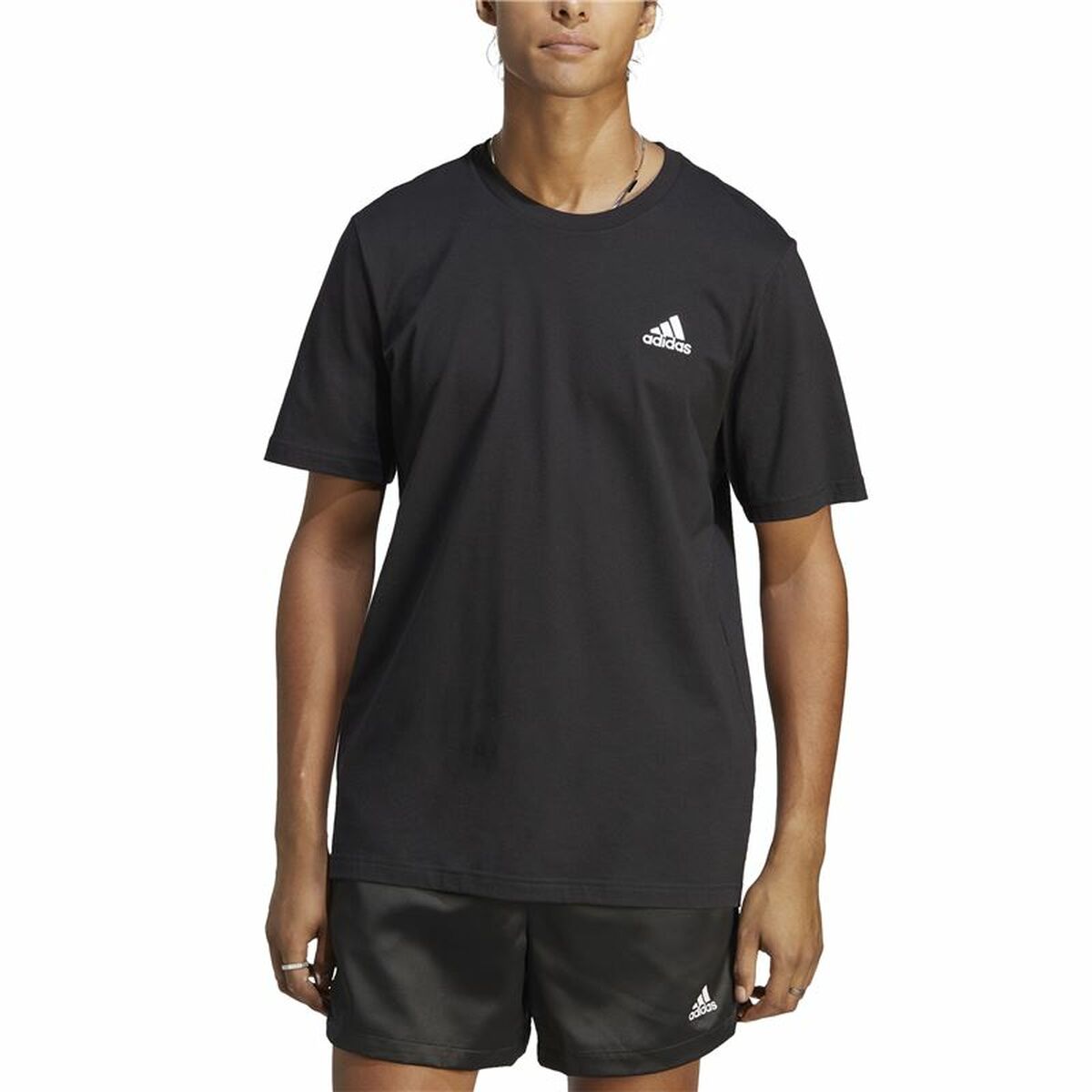 Ανδρική Μπλούζα με Κοντό Μανίκι Adidas Training Μαύρο