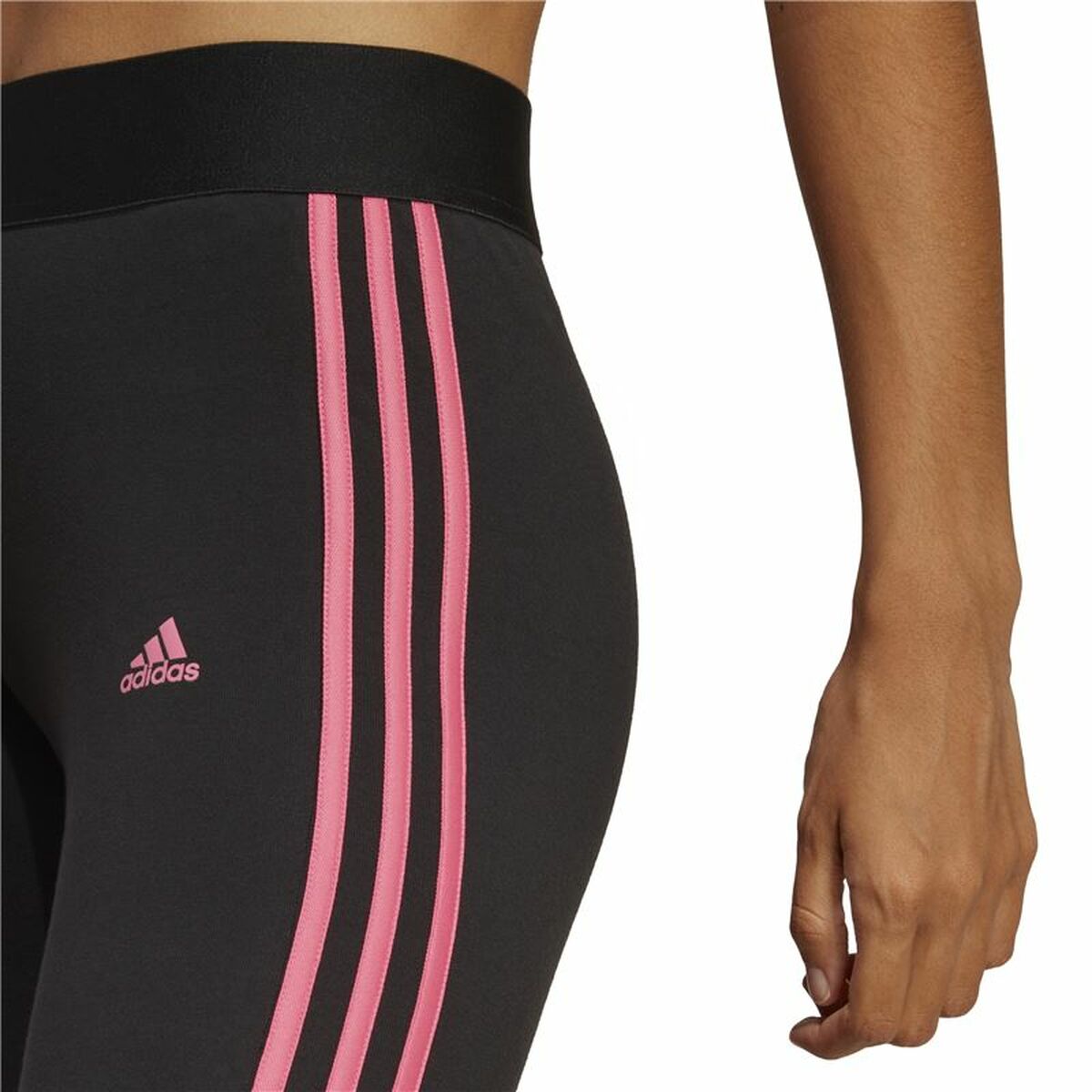 Αθλητικά Γυναικεία Κολάν Adidas 3 Stripes Μαύρο