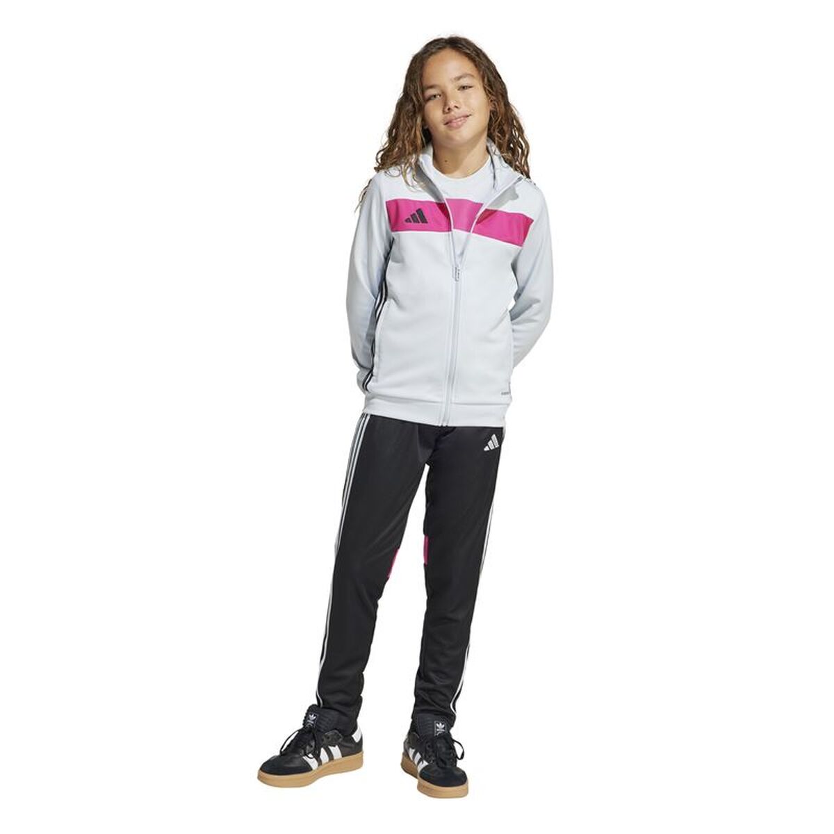 Παιδική Αθλητική Φόρμα Adidas Tiro Es Ts Γκρι