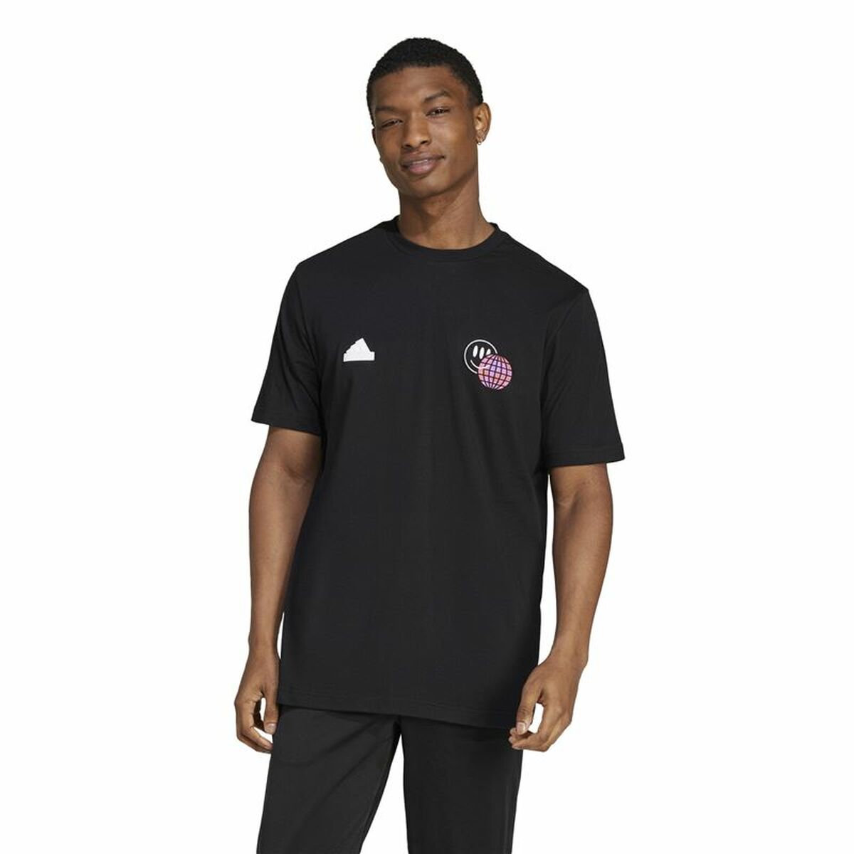 Ανδρική Μπλούζα με Κοντό Μανίκι Adidas House Of Tiro Summer Graphic Μαύρο