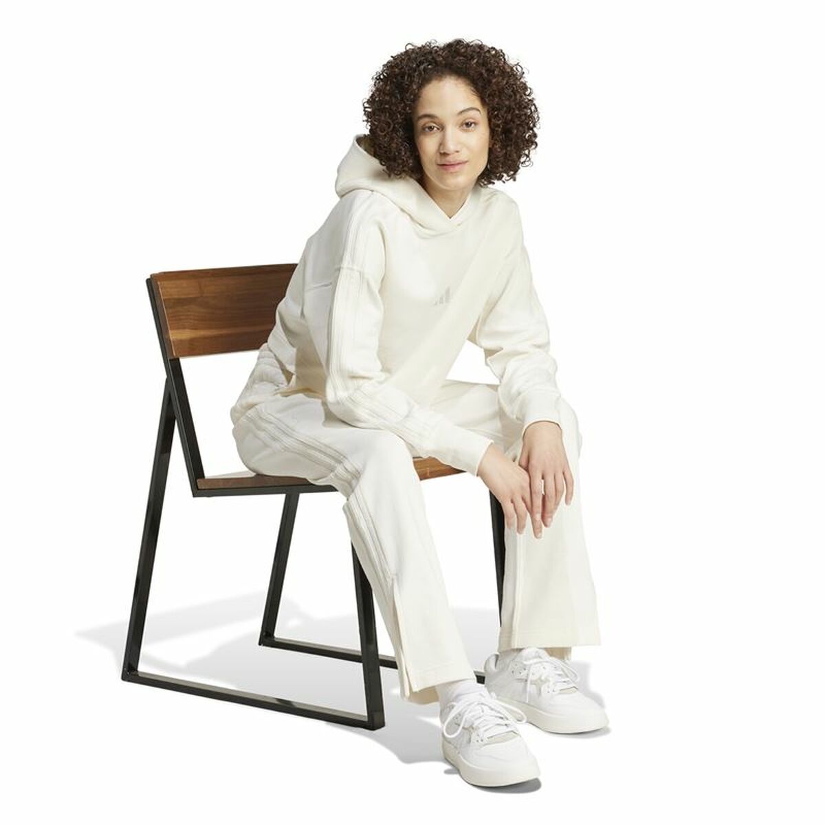Μακρύ Αθλητικό Παντελόνι Adidas All Szn French Terry Λευκό Γυναίκα
