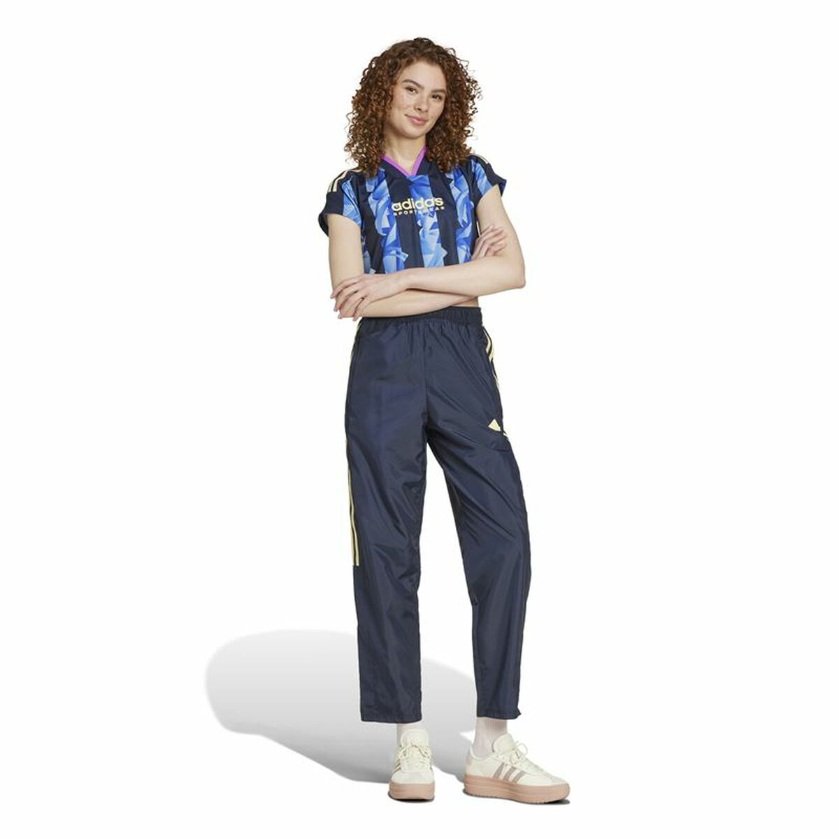 Γυναικεία Μπλούζα με Κοντό Μανίκι Adidas Tiro Cut Μπλε