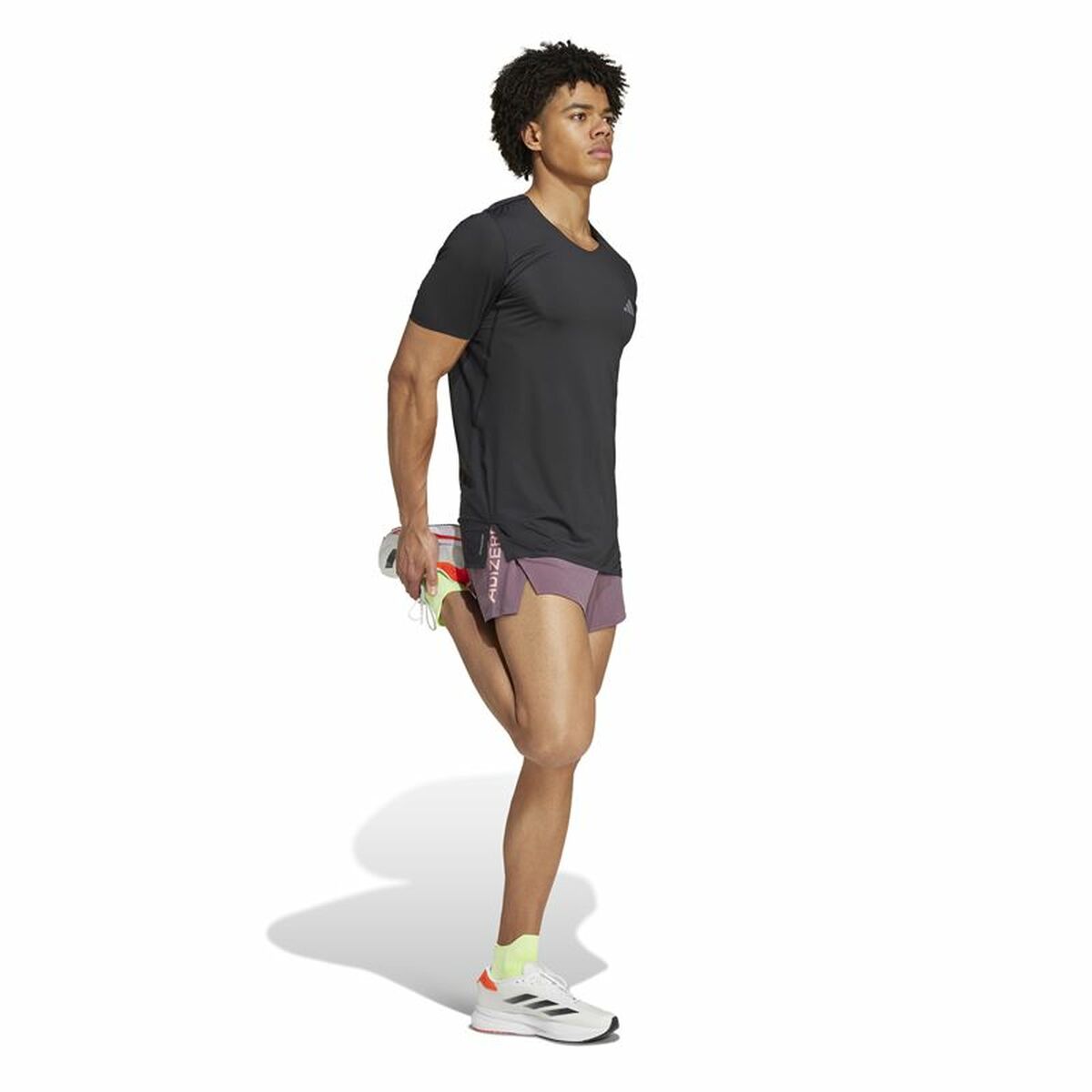 Ανδρική Μπλούζα με Κοντό Μανίκι Adidas Adizero Running Μαύρο