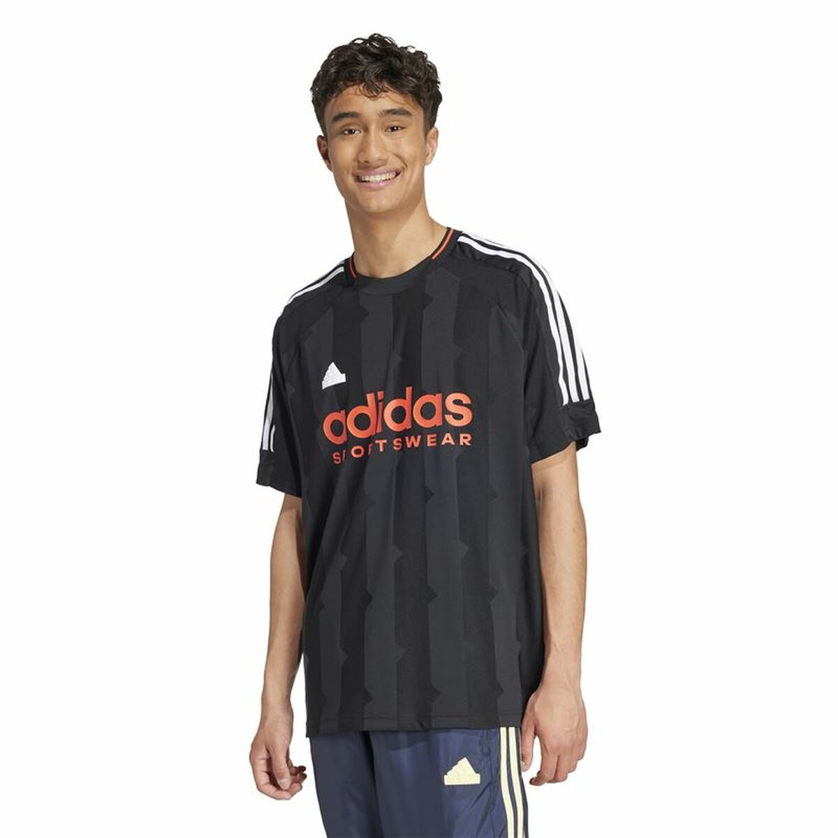 Ανδρική Μπλούζα με Κοντό Μανίκι Adidas House Of Tiro Jacquard Jersey Μαύρο
