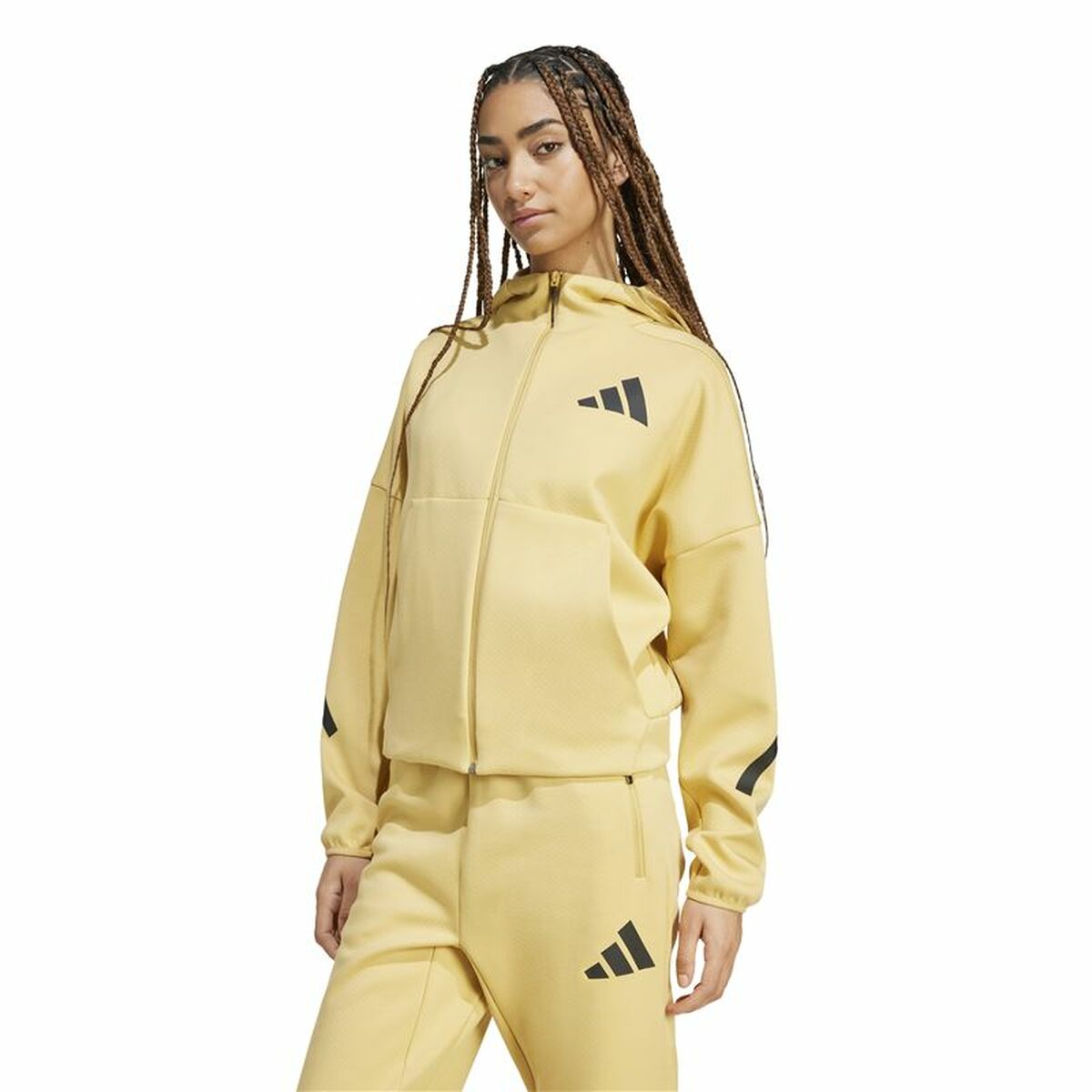 Γυναικείο Αθλητικό Μπουφάν Adidas ZNE Κίτρινο