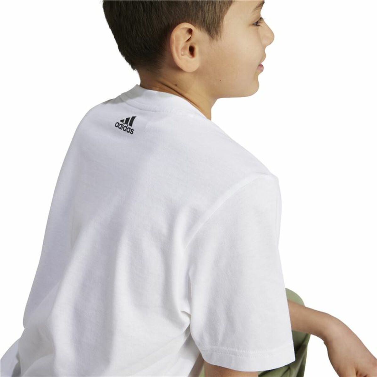 Unisex Μπλούζα με Κοντό Μανίκι Adidas Essentials Λευκό