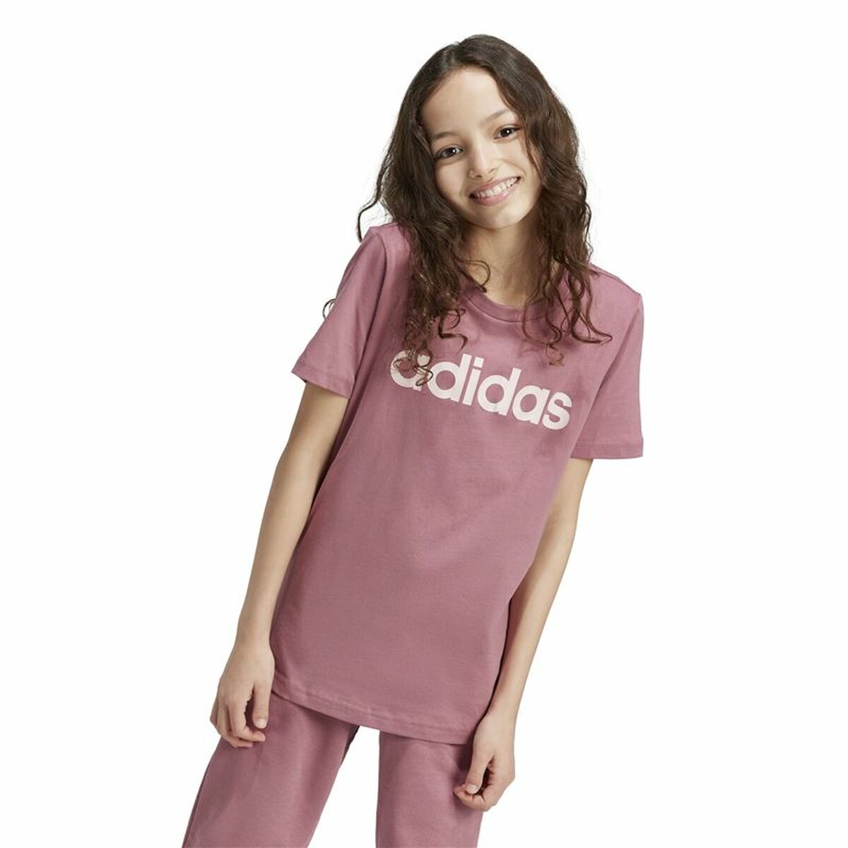 Γυναικεία Μπλούζα με Κοντό Μανίκι Adidas Essentials Ροζ
