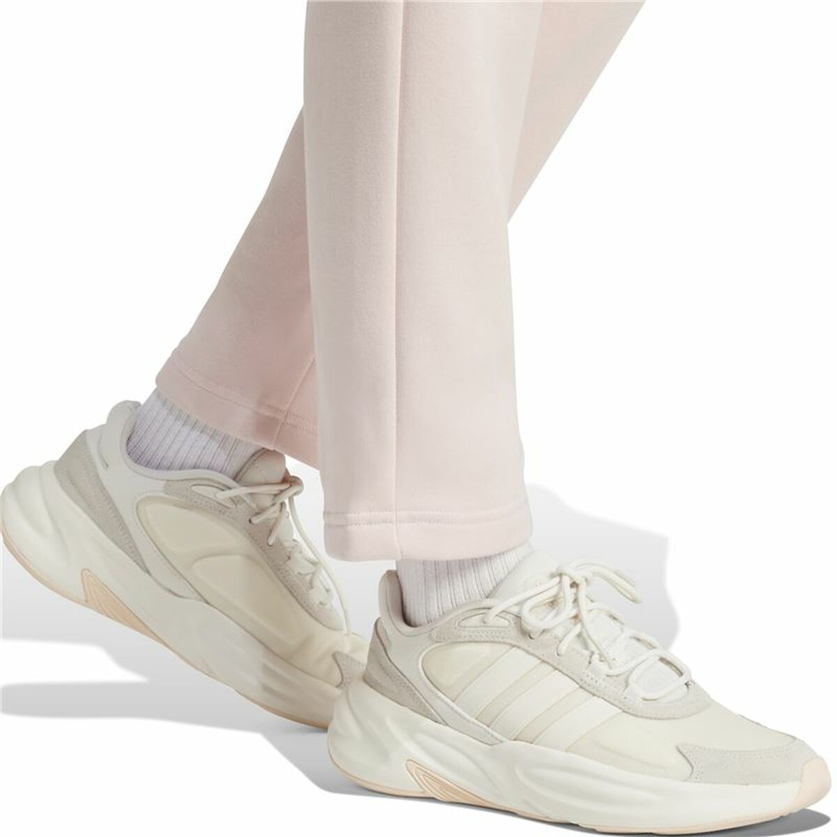 Μακρύ Αθλητικό Παντελόνι Adidas Essentials Small Logo Feel Cozy Open Ροζ Γυναίκα