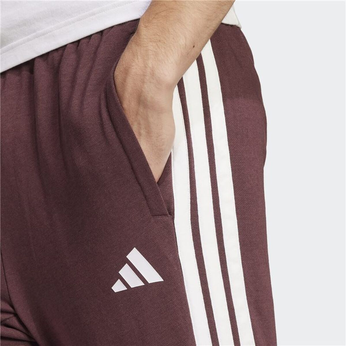 Μακρύ Αθλητικό Παντελόνι Adidas 3 Bandas Βουργουνδίας Άντρες