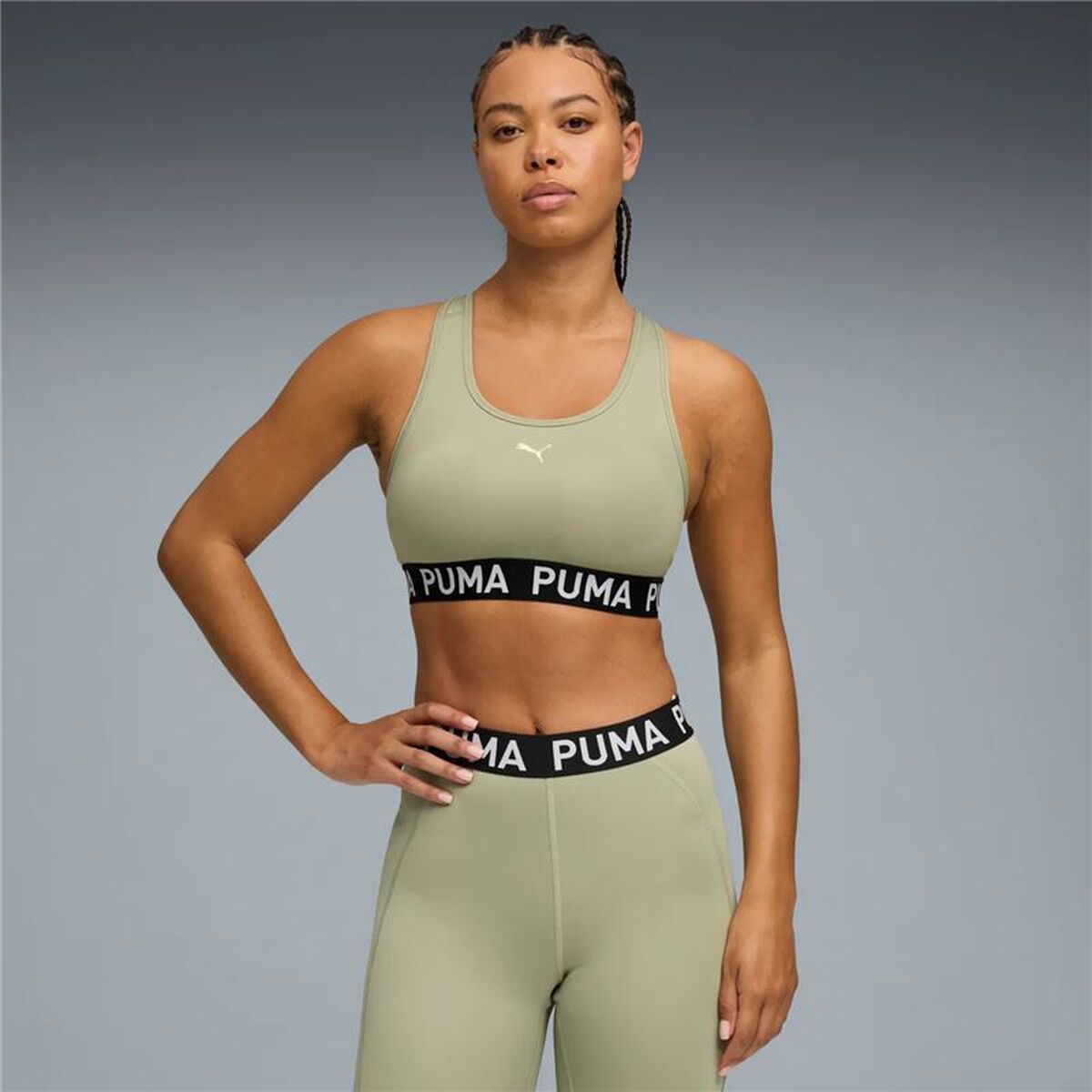 Αθλητικό σουτιέν Puma 4Keeps Elastic Ελαιόλαδο