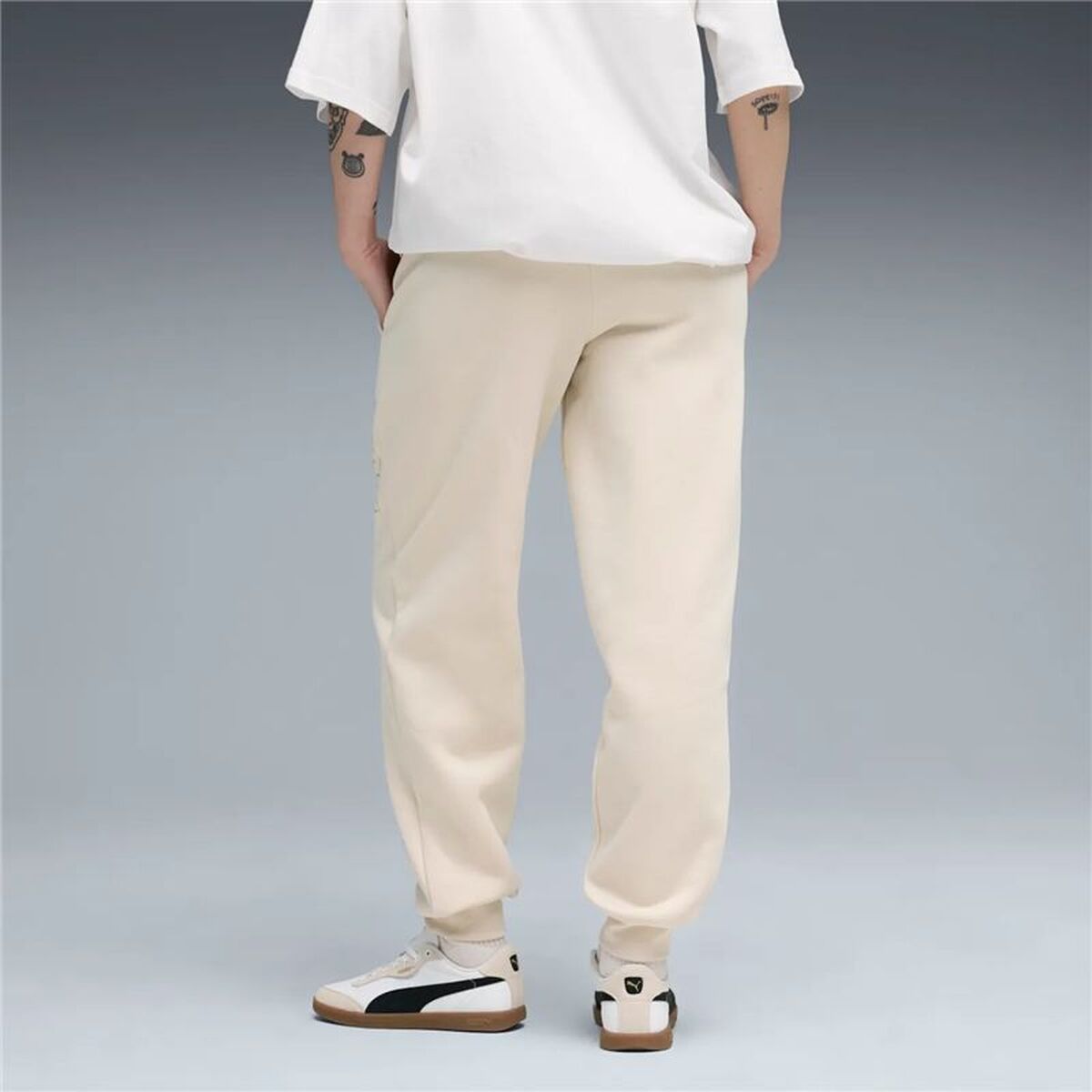Μακρύ Αθλητικό Παντελόνι Puma Maximal Metallic Com Μπεζ Γυναίκα