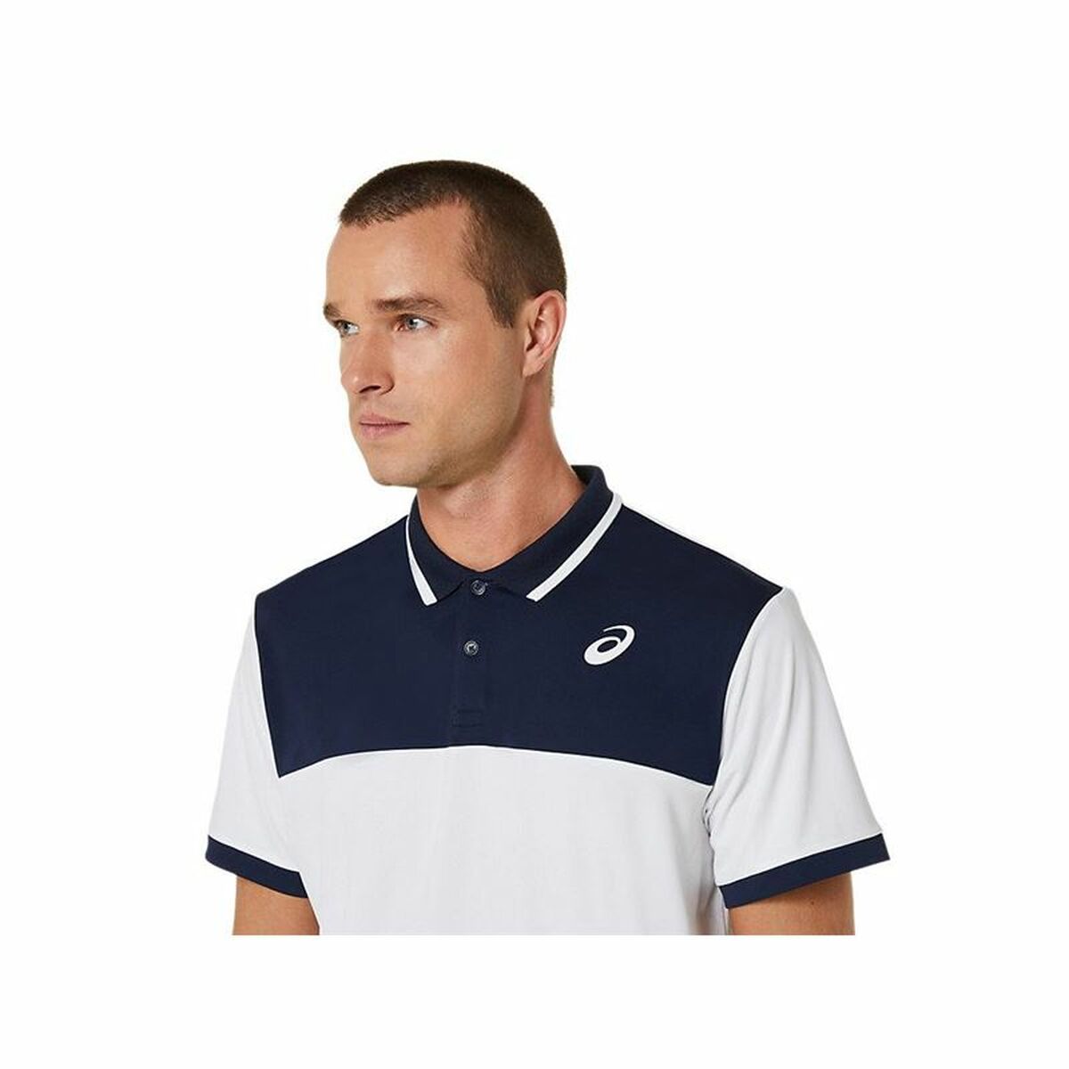 Ανδρική Μπλούζα Polo με Κοντό Μανίκι Asics Court Λευκό