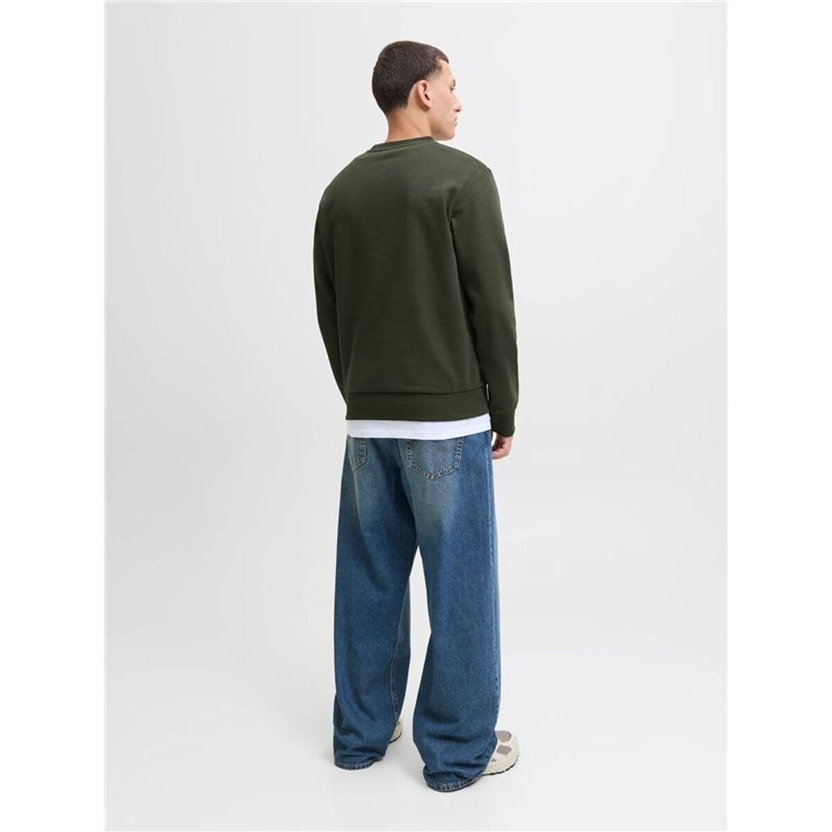 Ανδρικό Φούτερ χωρίς Κουκούλα Jack & Jones Jjbrandy Crew Neck Duffel Σκούρο πράσινο