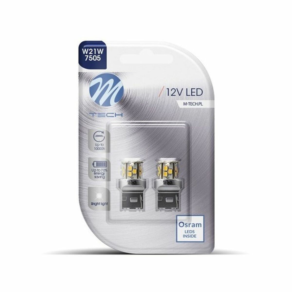 Λάμπα Αυτοκινήτου M-Tech MTECLB114W Λευκό 12 V W21W Κρύο Λευκό