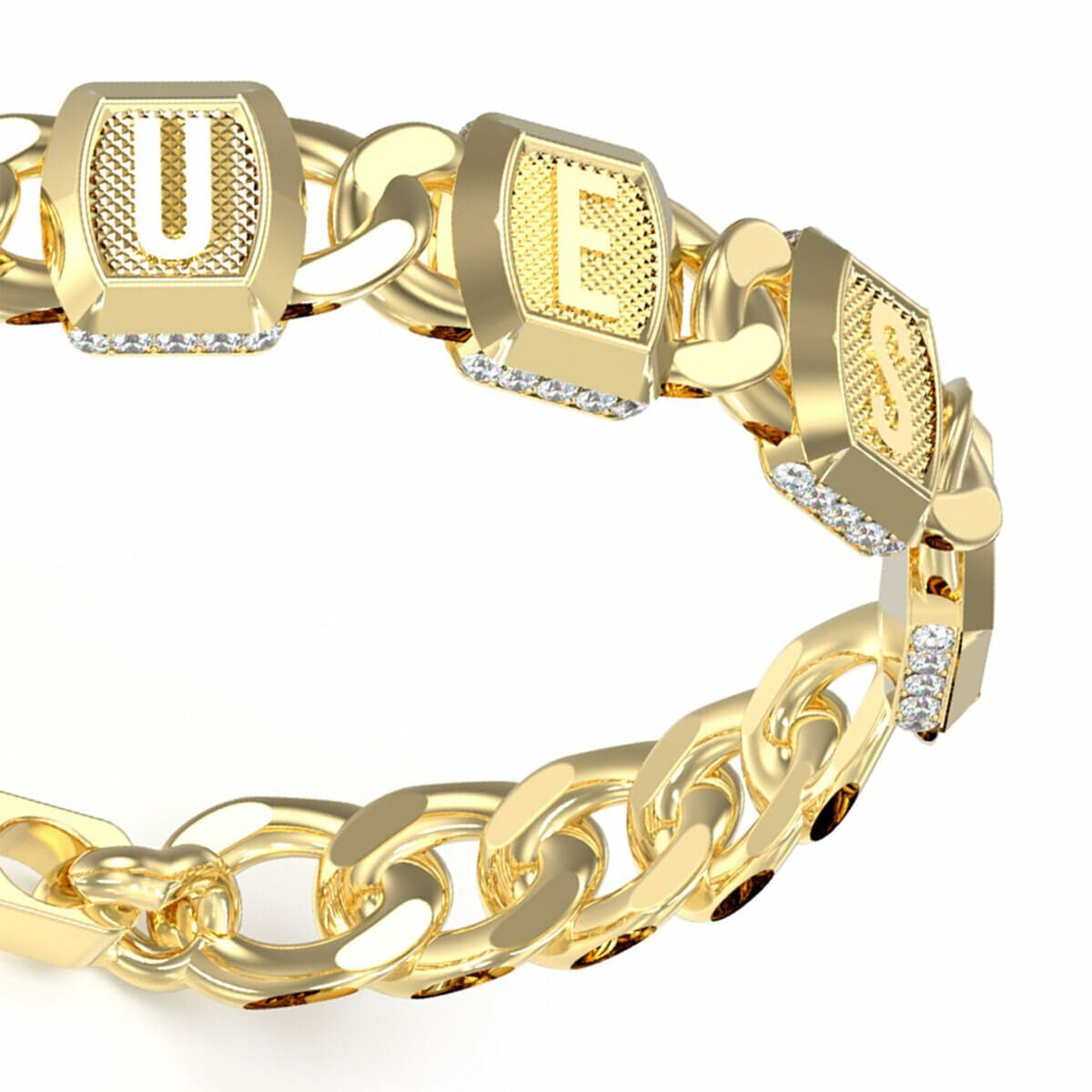 Γυναικεία Βραχιόλια Guess JUMB05012JWYGS Χρυσό
