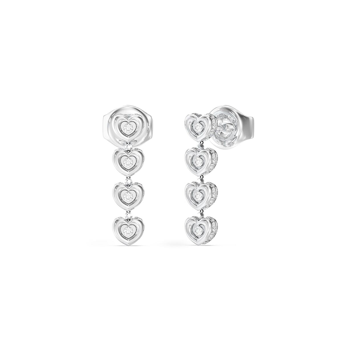Γυναικεία Σκουλαρίκια Guess JUBE05473JWRHT-U Ασημί