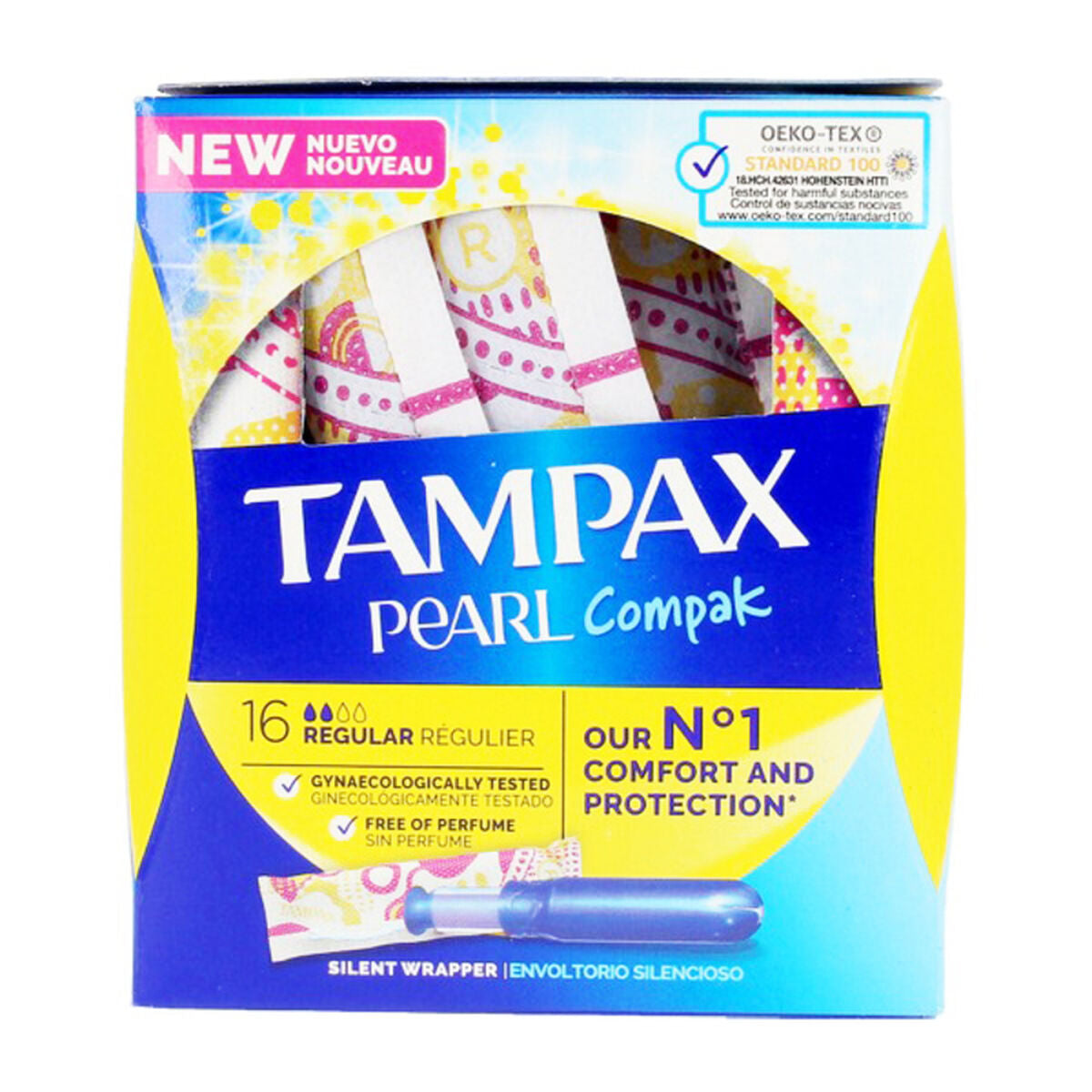 Κανονικά Ταμπόν PEARL Tampax (16 τεμ.) (16 τεμ.) (18 τεμ.)
