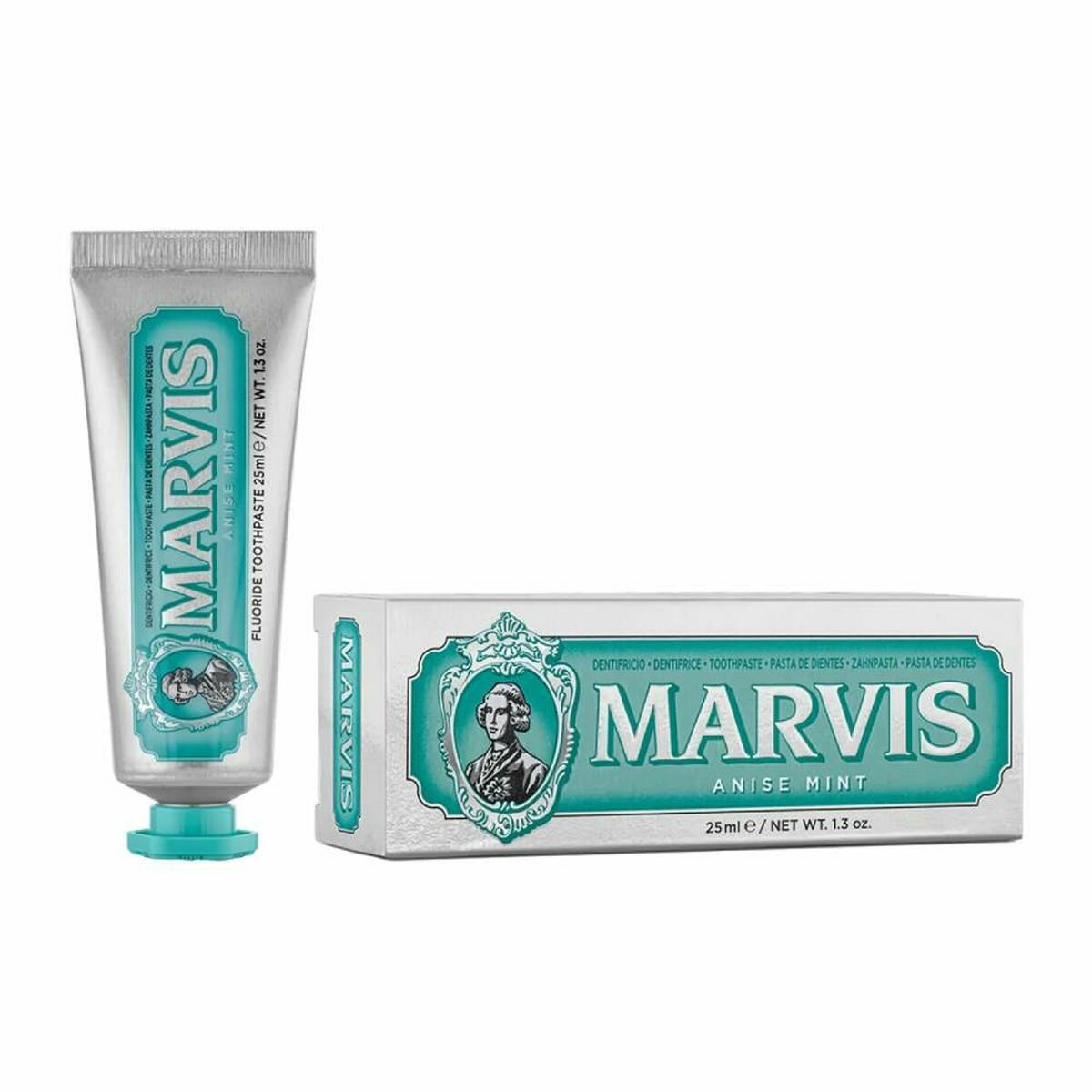 Οδοντόκρεμα με Φθόριο Marvis Anise Mint 25 ml 125 ml Μέντα Γλυκάνισο