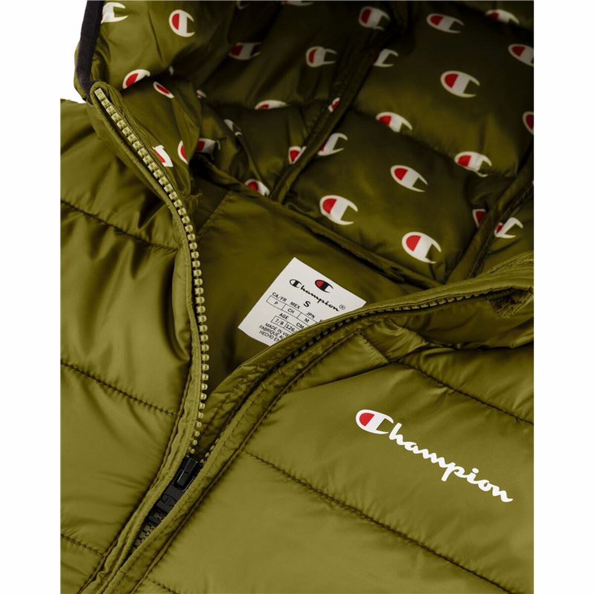 Ανδρικό Αθλητικό Mπουφάν Champion Hooded Πράσινο