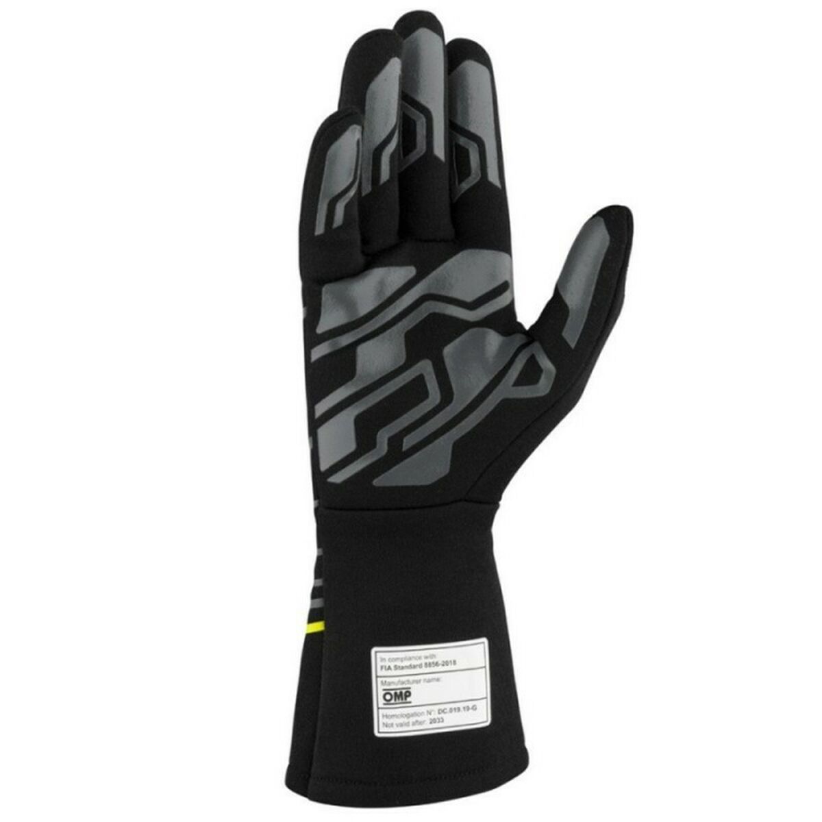 Karting Gloves OMP MY2025 Κίτρινο Μαύρο FIA 8856-2018