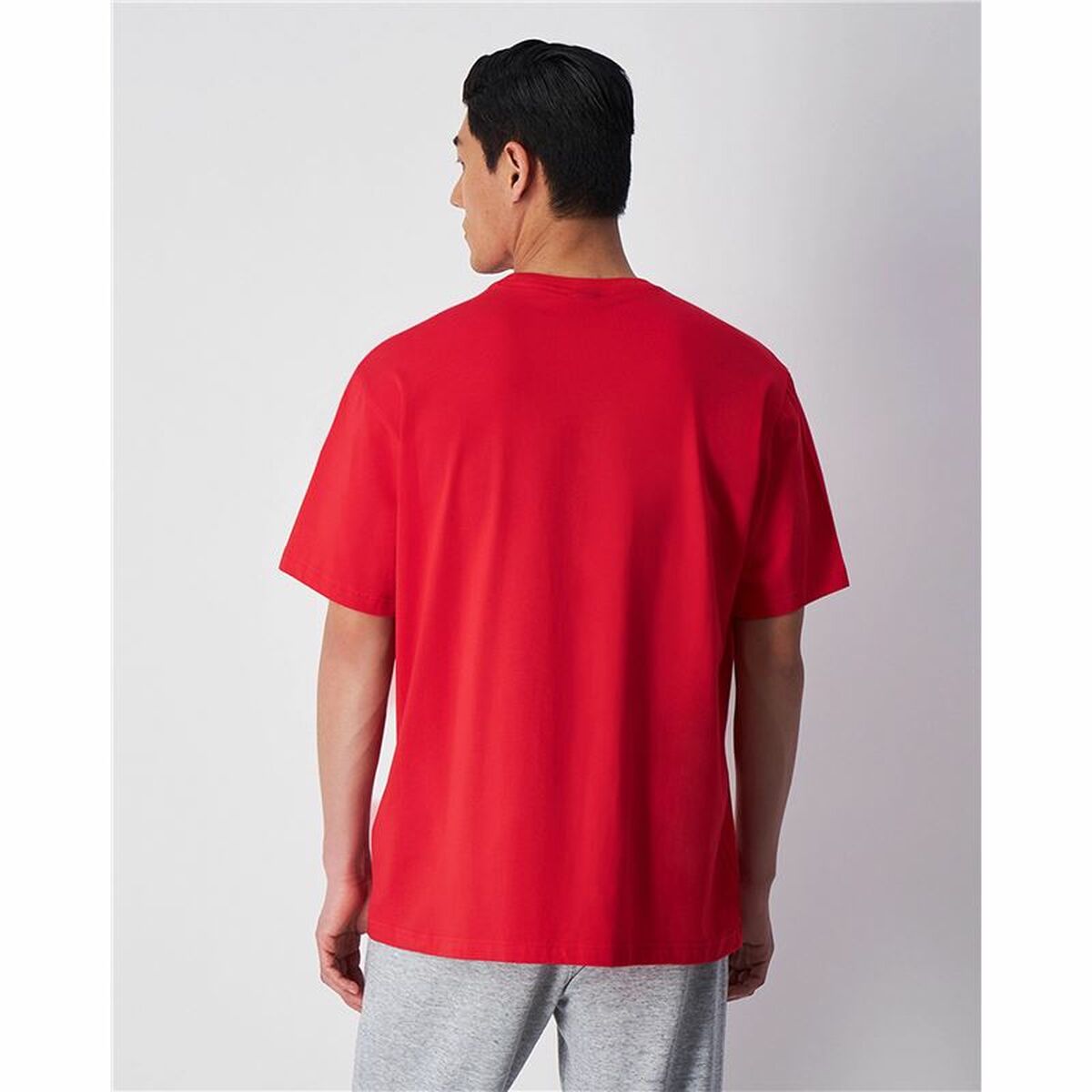 Ανδρική Μπλούζα με Κοντό Μανίκι Champion Crewneck Κόκκινο