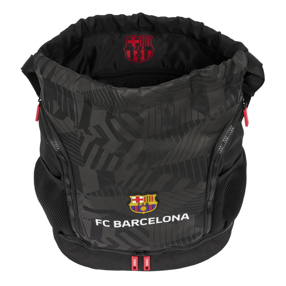 Σχολική Τσάντα με Σχοινιά F.C. Barcelona Black Μαύρο 35 x 40 x 1 cm