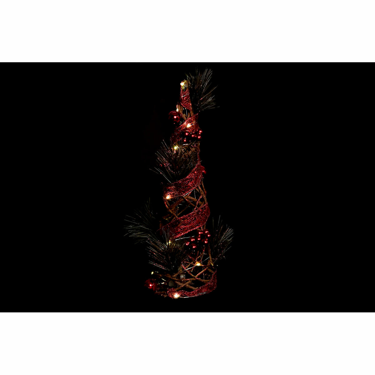 Χριστουγεννιάτικο δέντρο DKD Home Decor Κόκκινο Πράσινο Χρυσό 16 x 16 x 41 cm Πλαστική ύλη (x2)