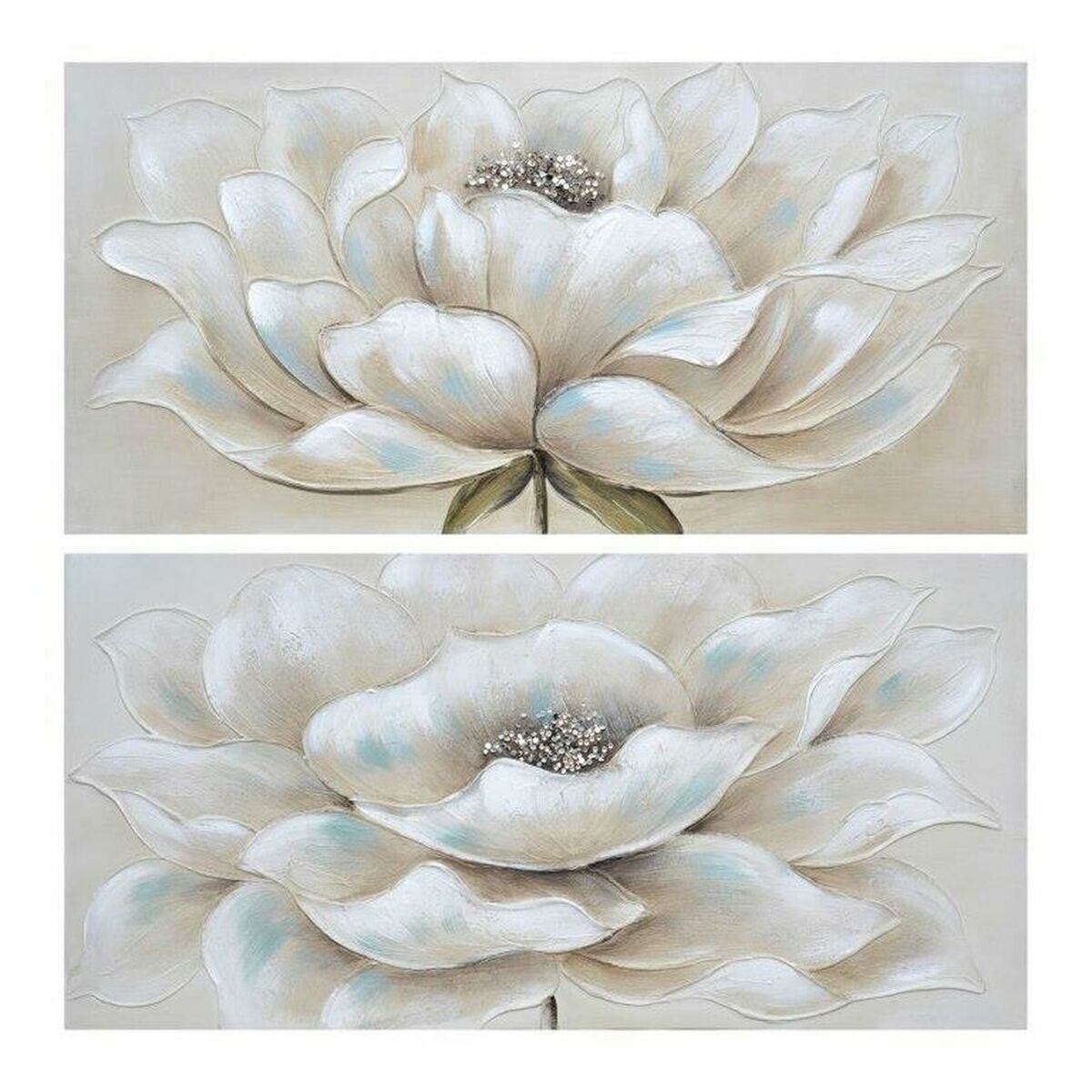 Καμβάς DKD Home Decor Λουλουδάτο (Ανακαινισμenα A)