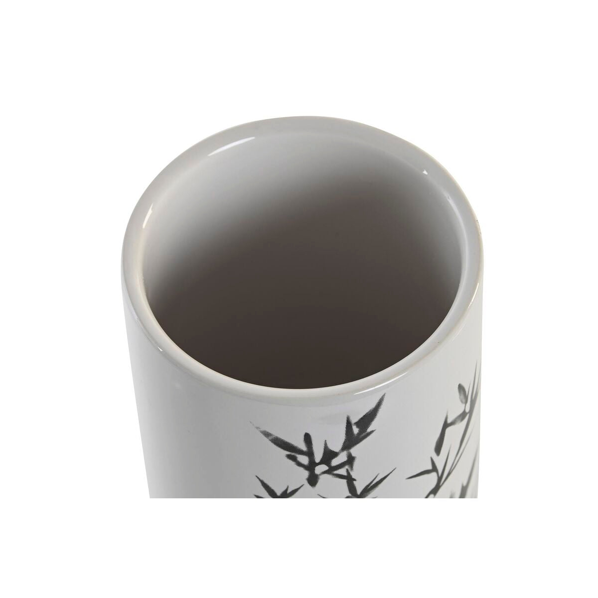 Βαση για οδοντοβουρτσεσ DKD Home Decor Λευκό Μαύρο ξύλο καουτσούκ Πήλινα 7,6 x 7,6 x 11 cm (12 Μονάδες)