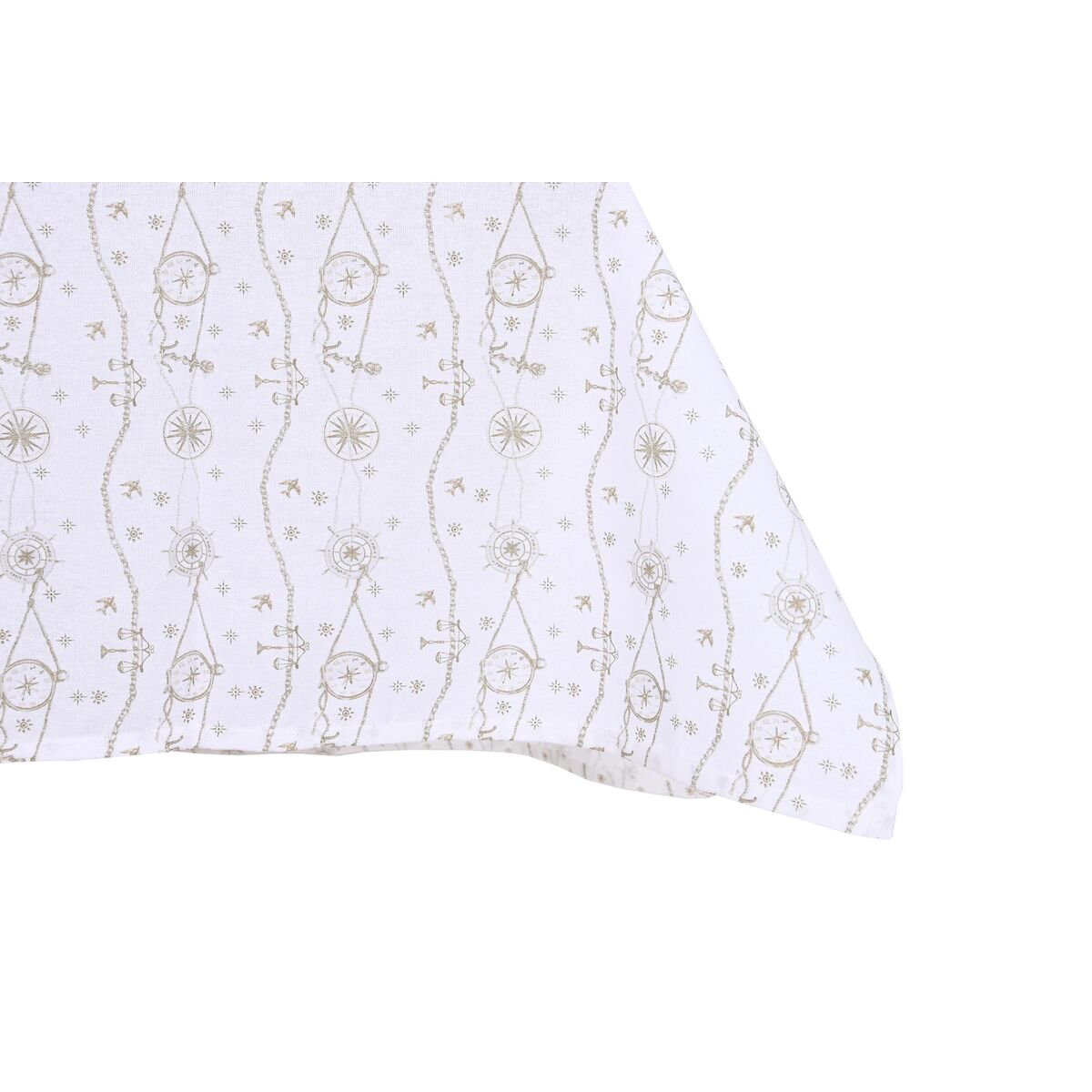 Τραπεζομάντιλο και πετσέτες DKD Home Decor 150 x 150 x 0,5 cm Μπλε Καφέ Λευκό (x2)