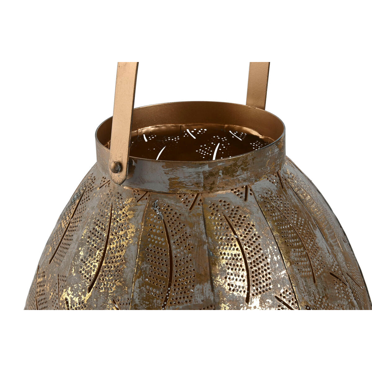 Σετ με Κηροπήγια Home ESPRIT Χρυσό Μέταλλο 25 x 25 x 28 cm (3 Μονάδες)