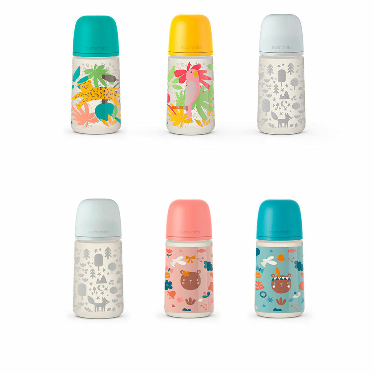 Μπιμπερό Suavinex Prints M 270 ml