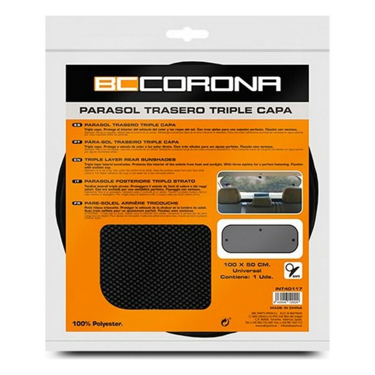 Ομπρέλα BC Corona INT40117 Πίσω (100 x 50 cm)