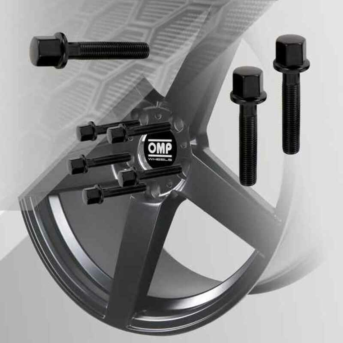 Κιτ βιδών OMP OMPS09641201 M12 x 1,50 Μαύρο