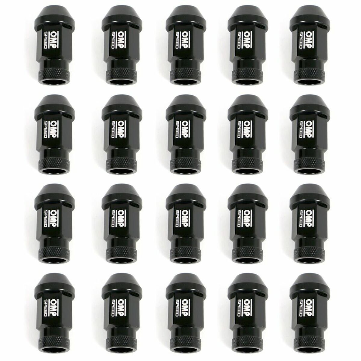 Set Παξιμάδια OMP 7075 40 mm M14 x 1,50 20 uds Μαύρο